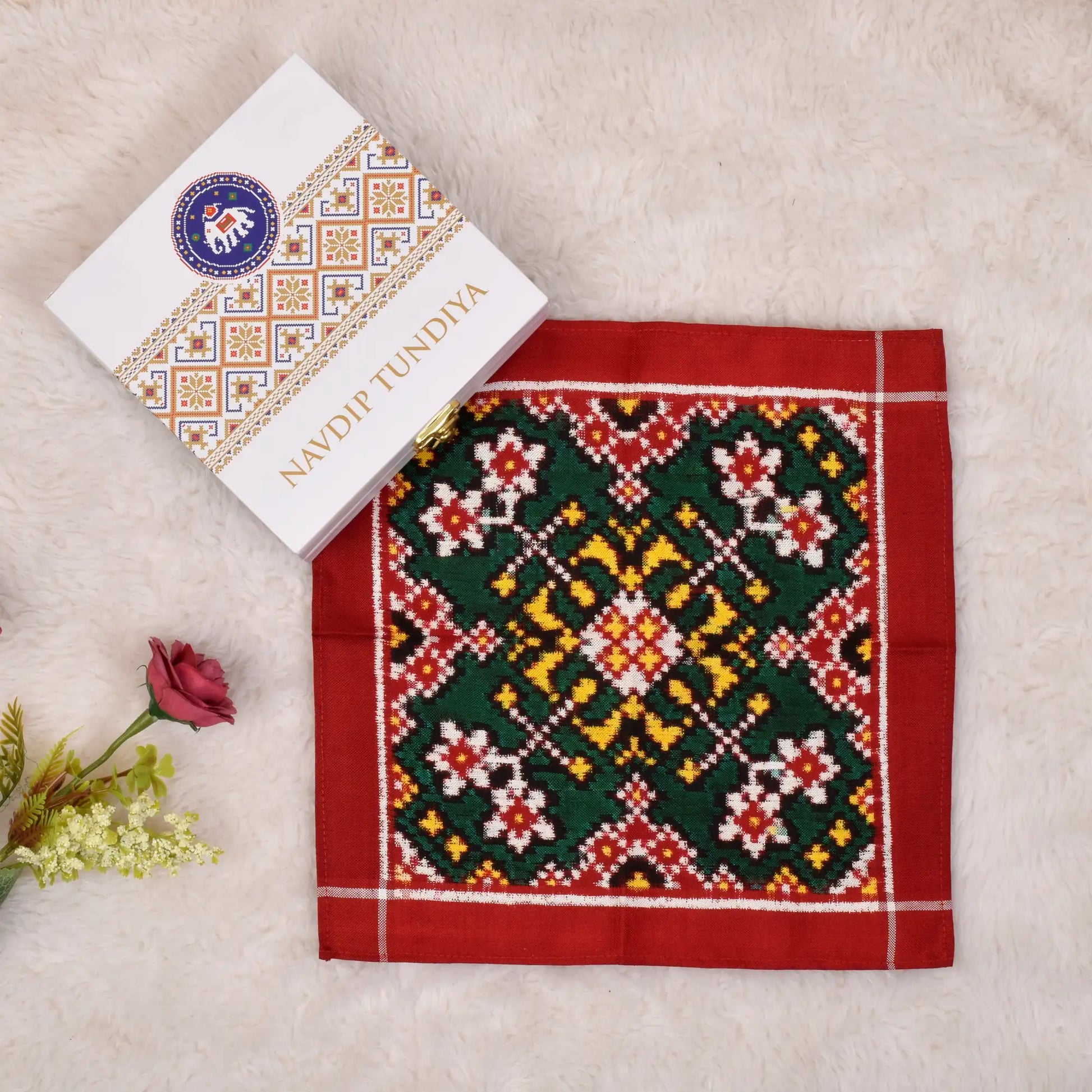 Double Ikat Pocket Square