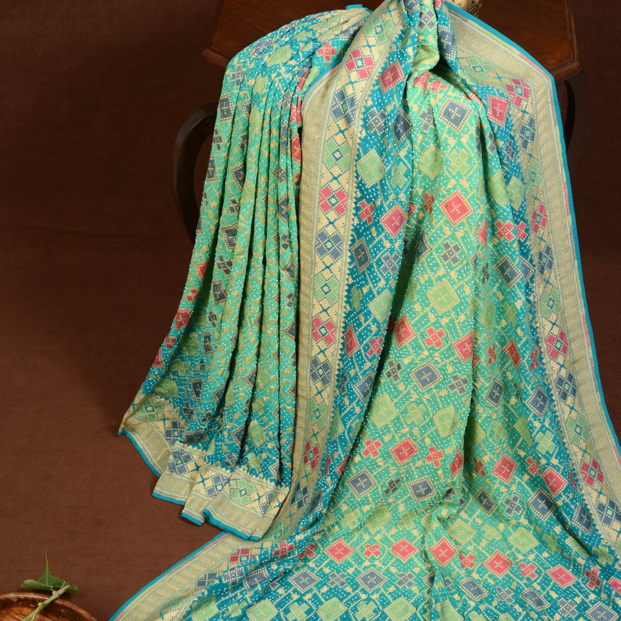 Banarasi Patola Weave Bandhani Saree Navdip Tundiya