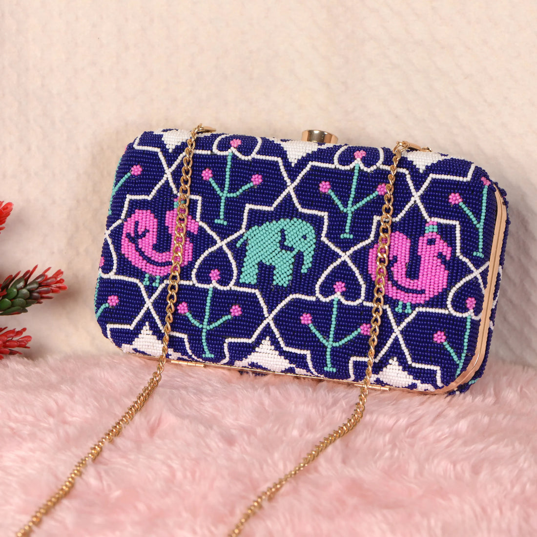 Patola Beaded Clutch