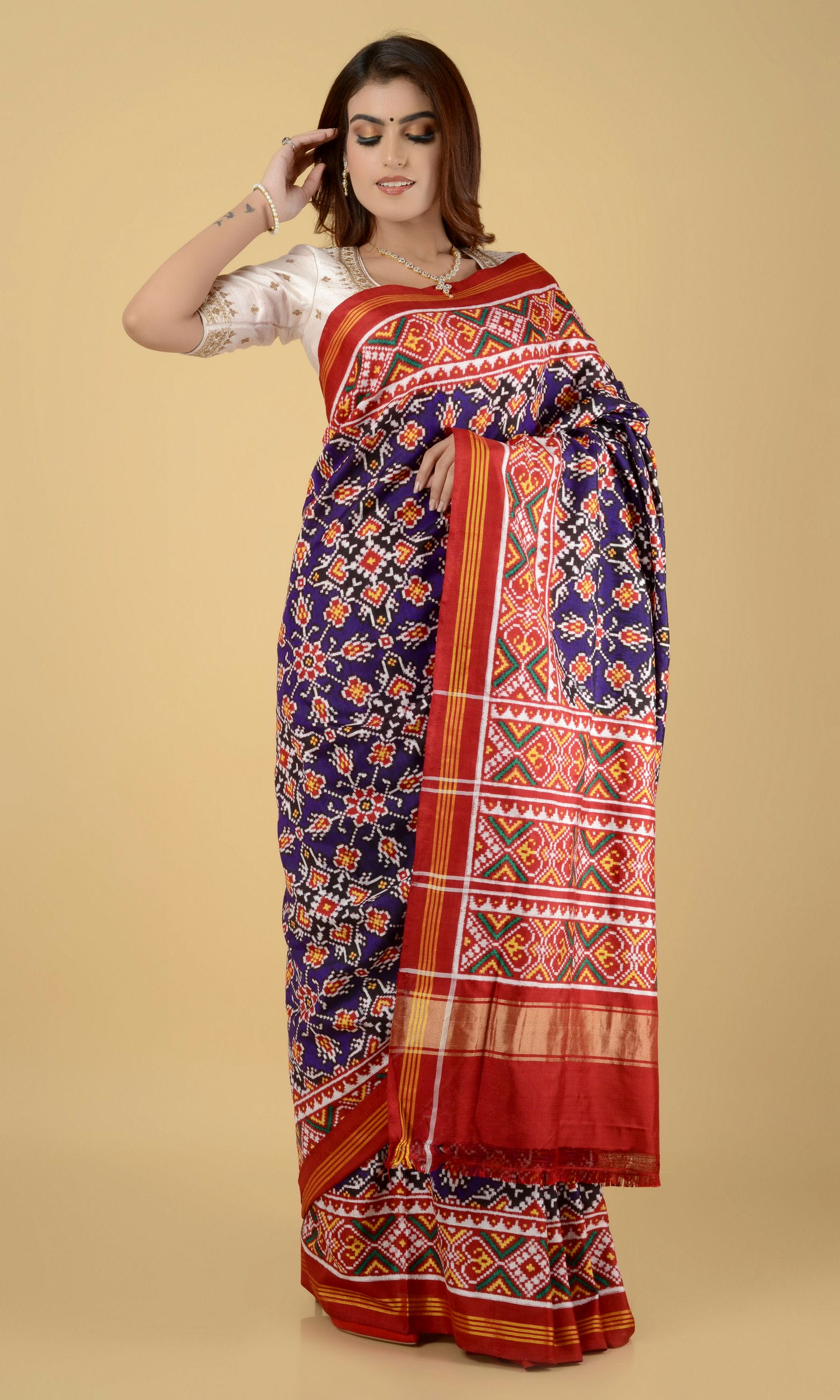 Double Ikat Patola Saree Chhabdi