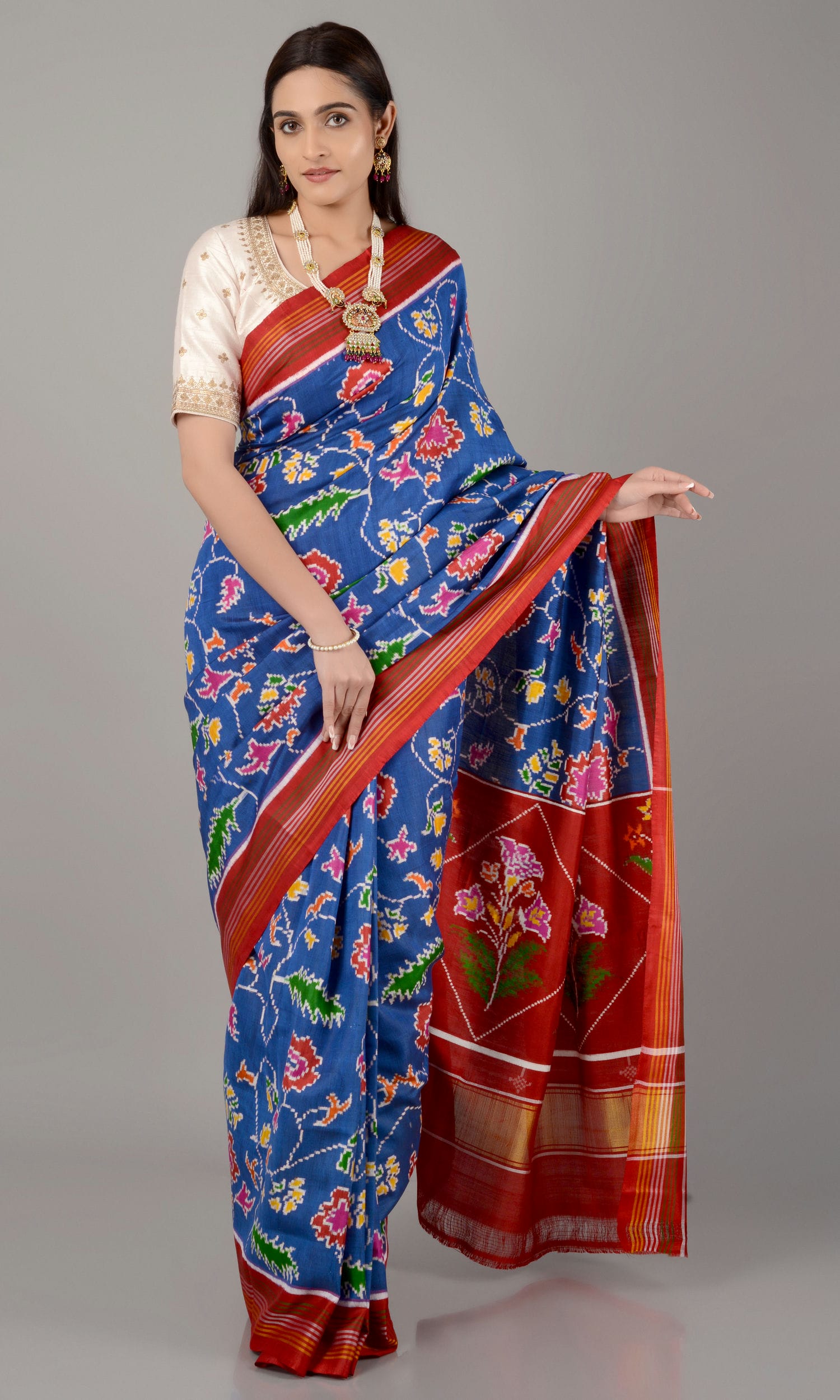 Double Ikat Patola Saree Jaal