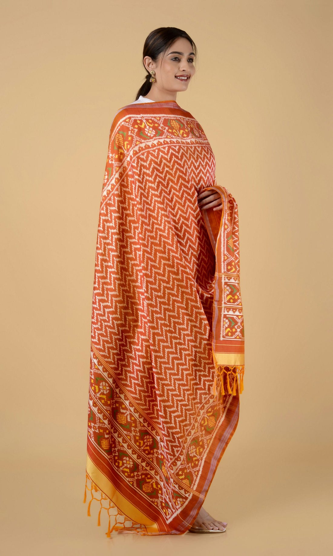 Twill Weave Patola Dupatta Laheriya