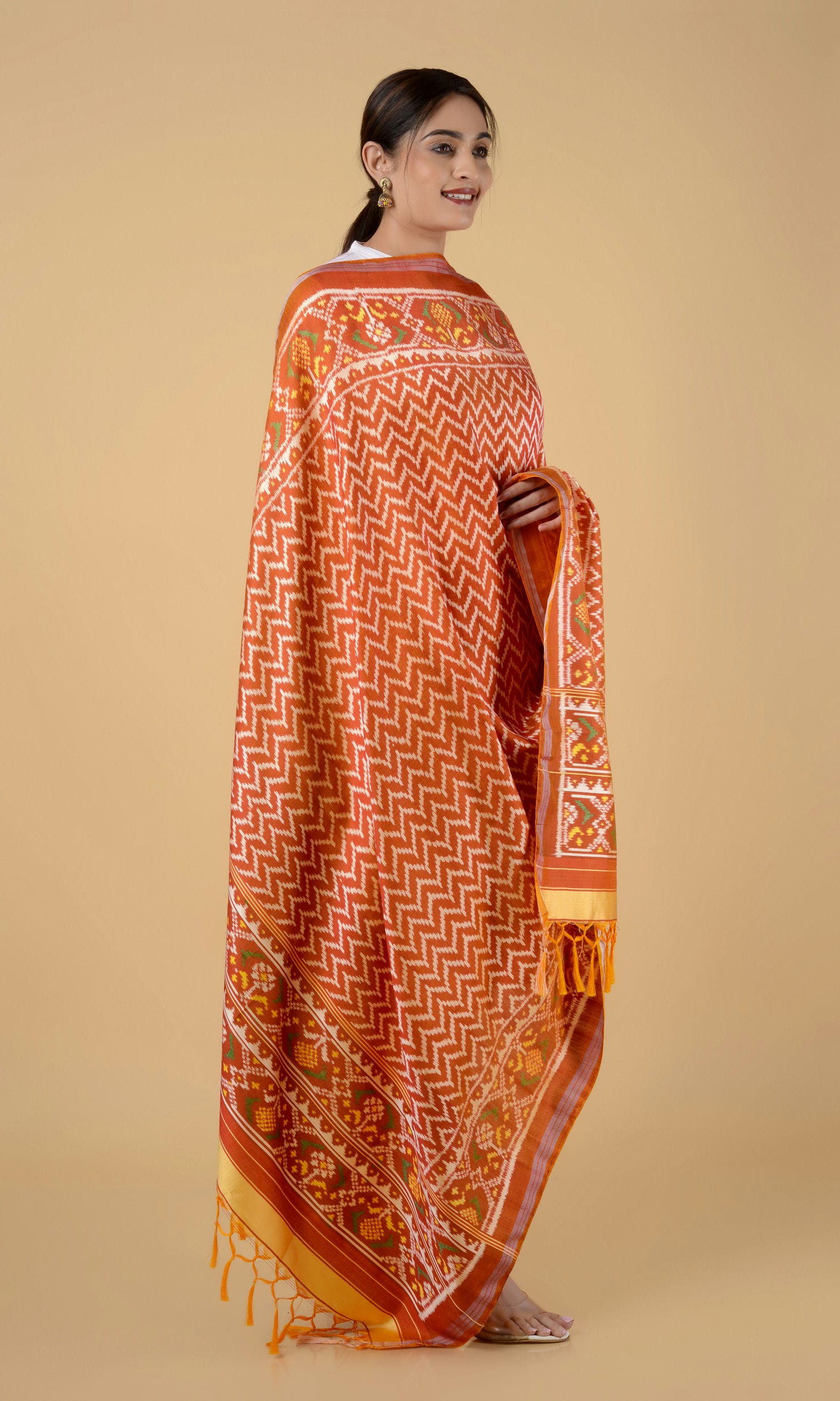 Twill Weave Patola Dupatta Laheriya
