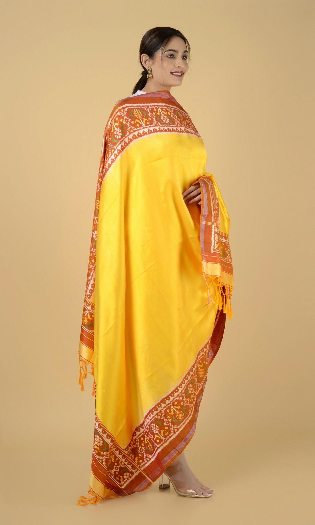 Twill Weave Patola Dupatta Gala Border