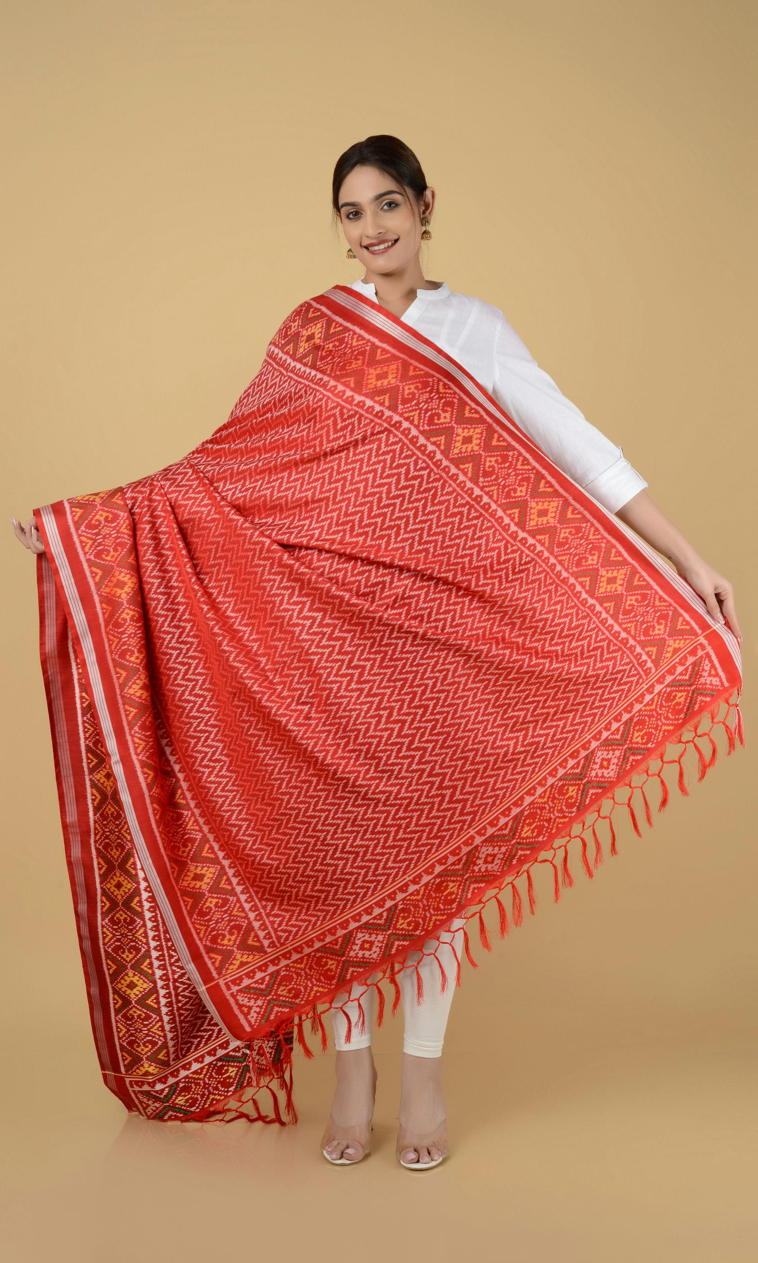 Twill Weave Patola Dupatta Laheriya