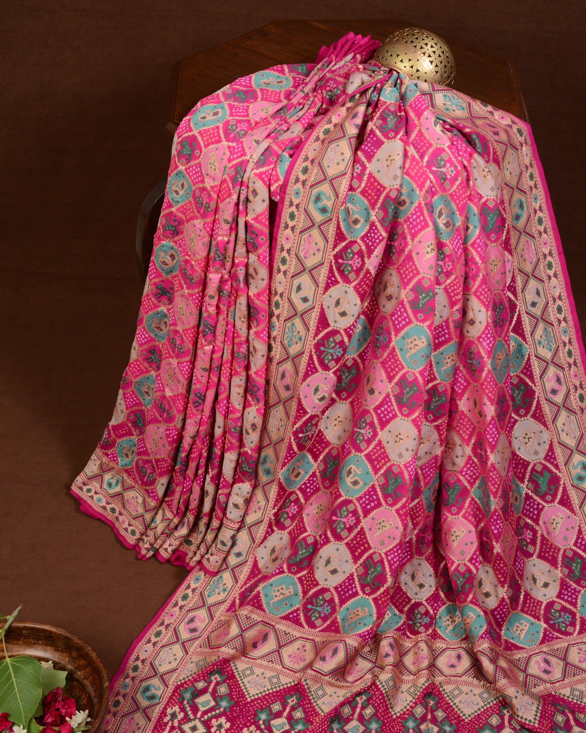 Banarasi Patola Weave Bandhani Saree Navdip Tundiya
