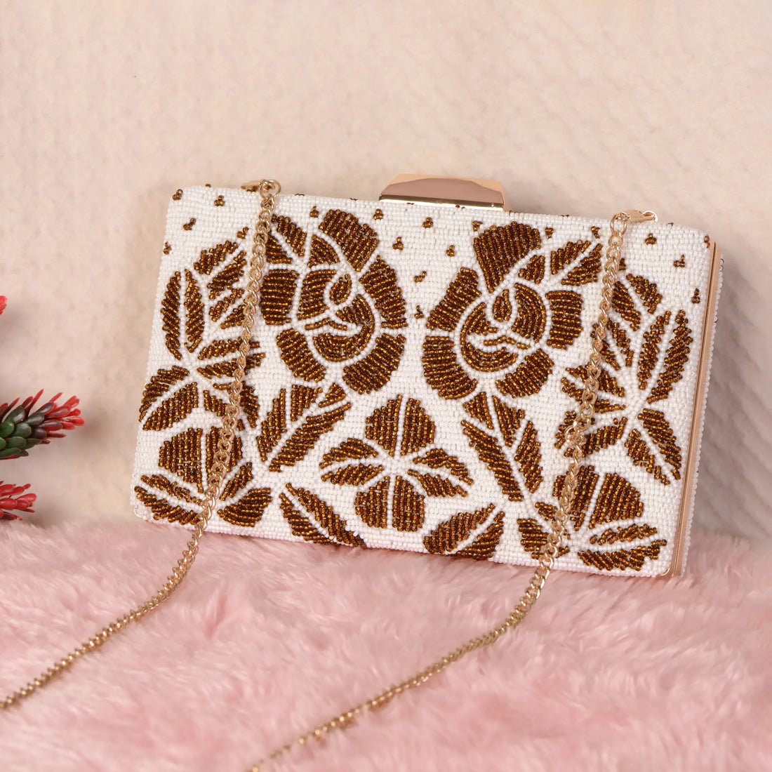 Beaded Patola Clutch