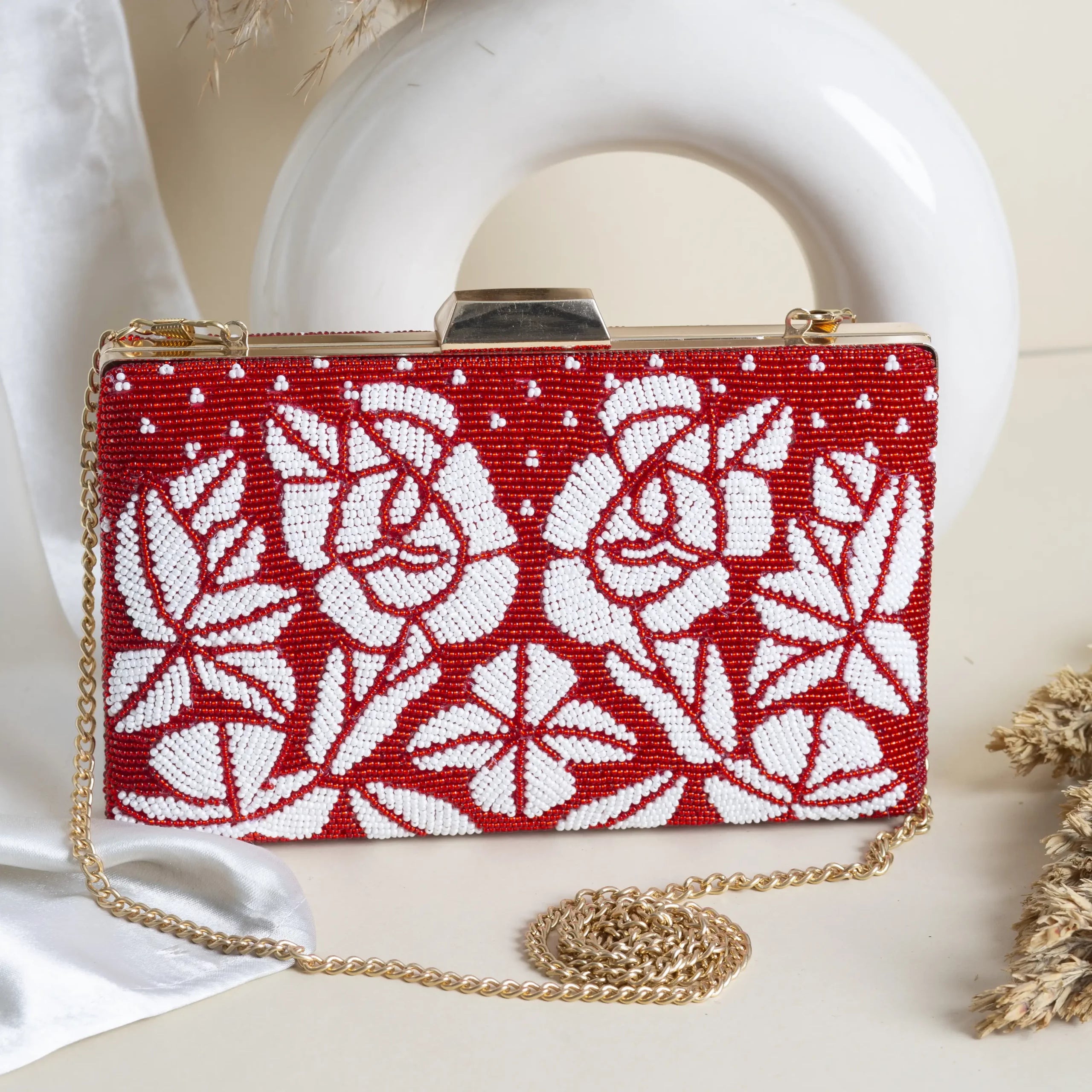 Patola Beaded Clutch