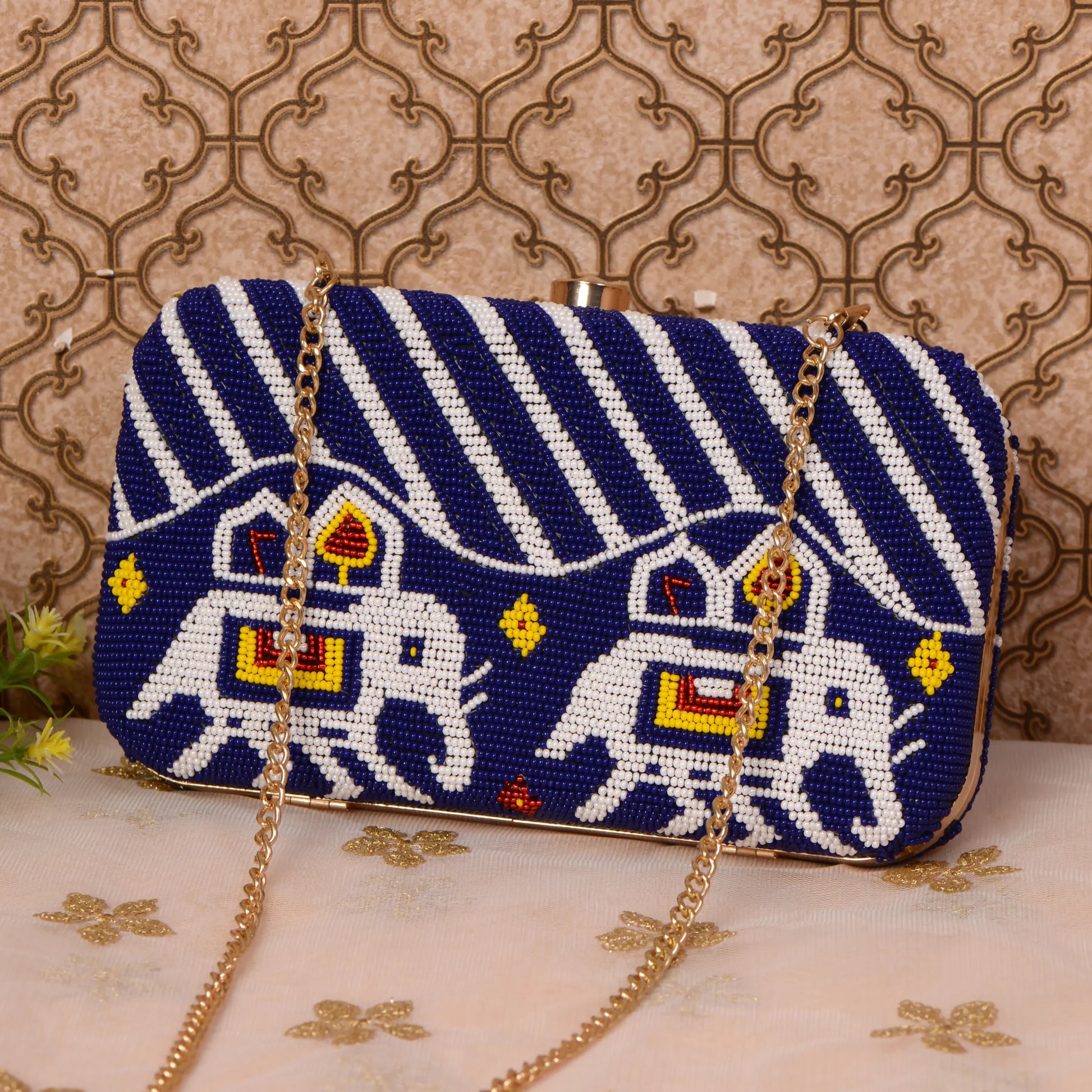 Patola Beaded Clutch