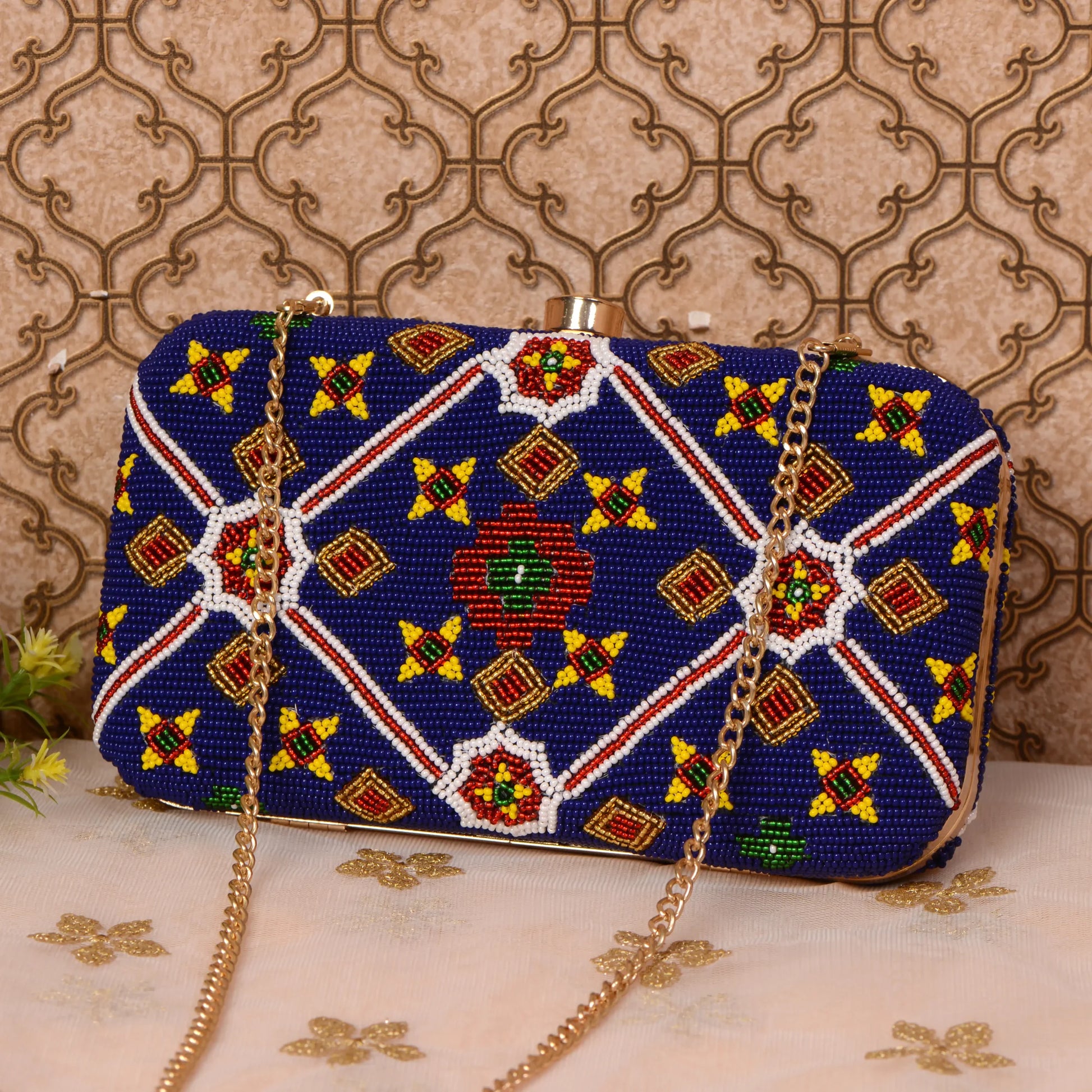 Patola Beaded Clutch