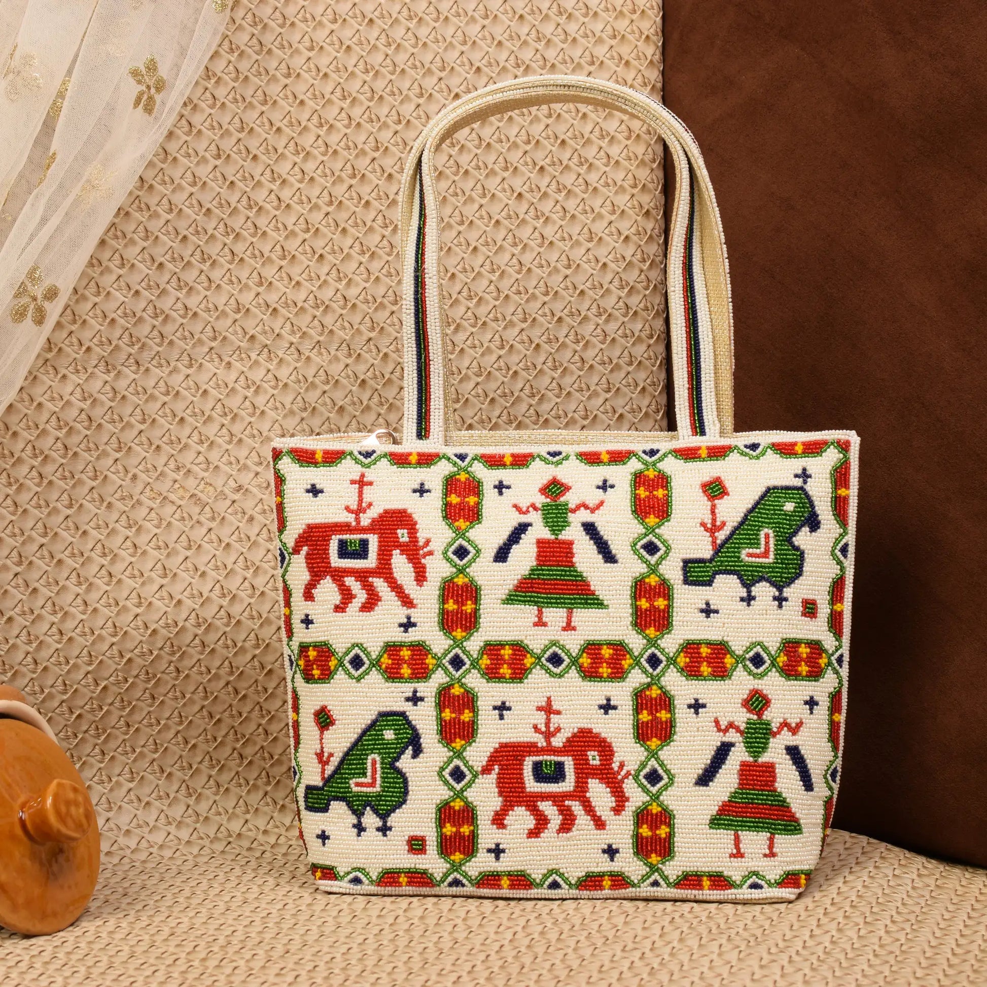 Patola Beaded Handbag
