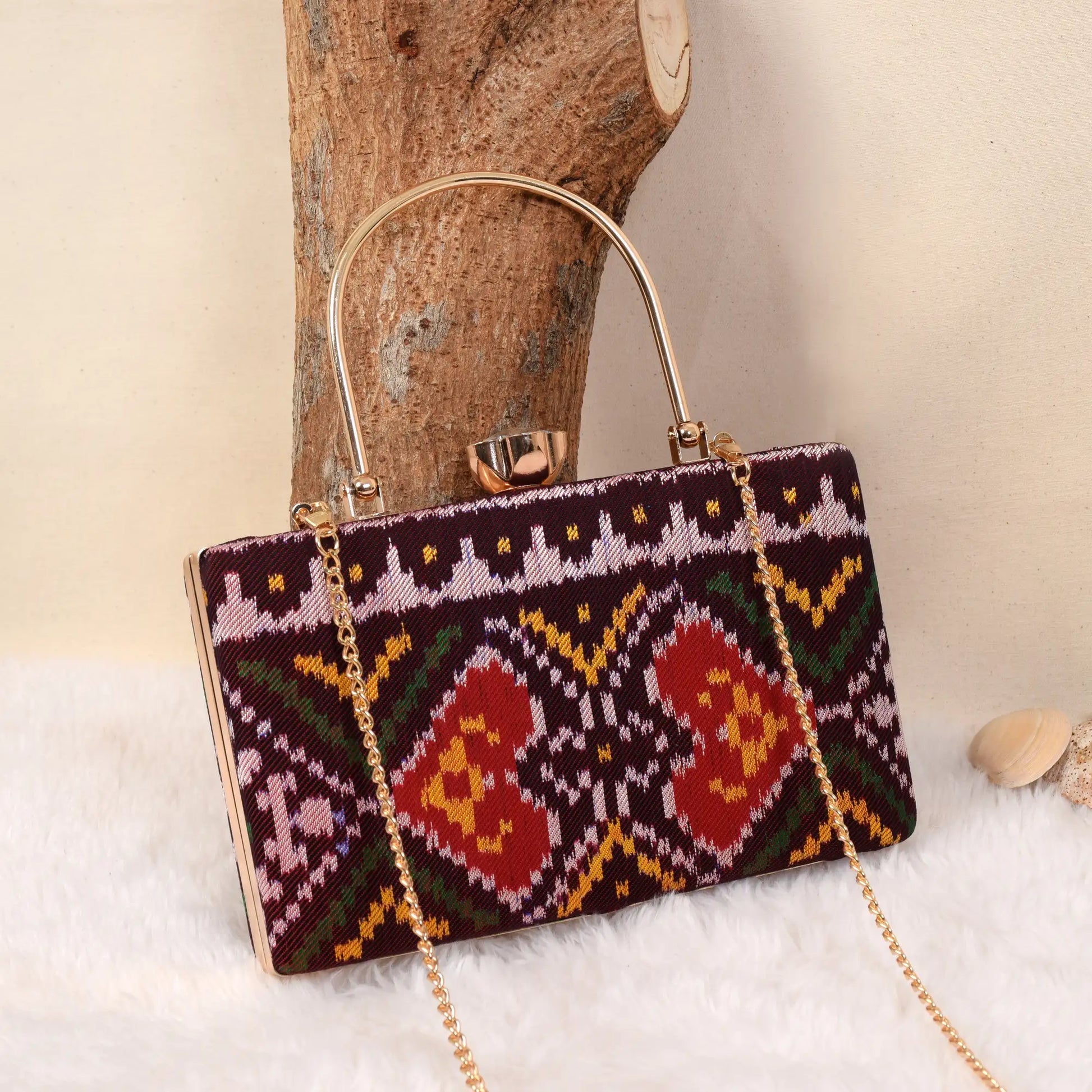 Twill Weave Patola Clutch