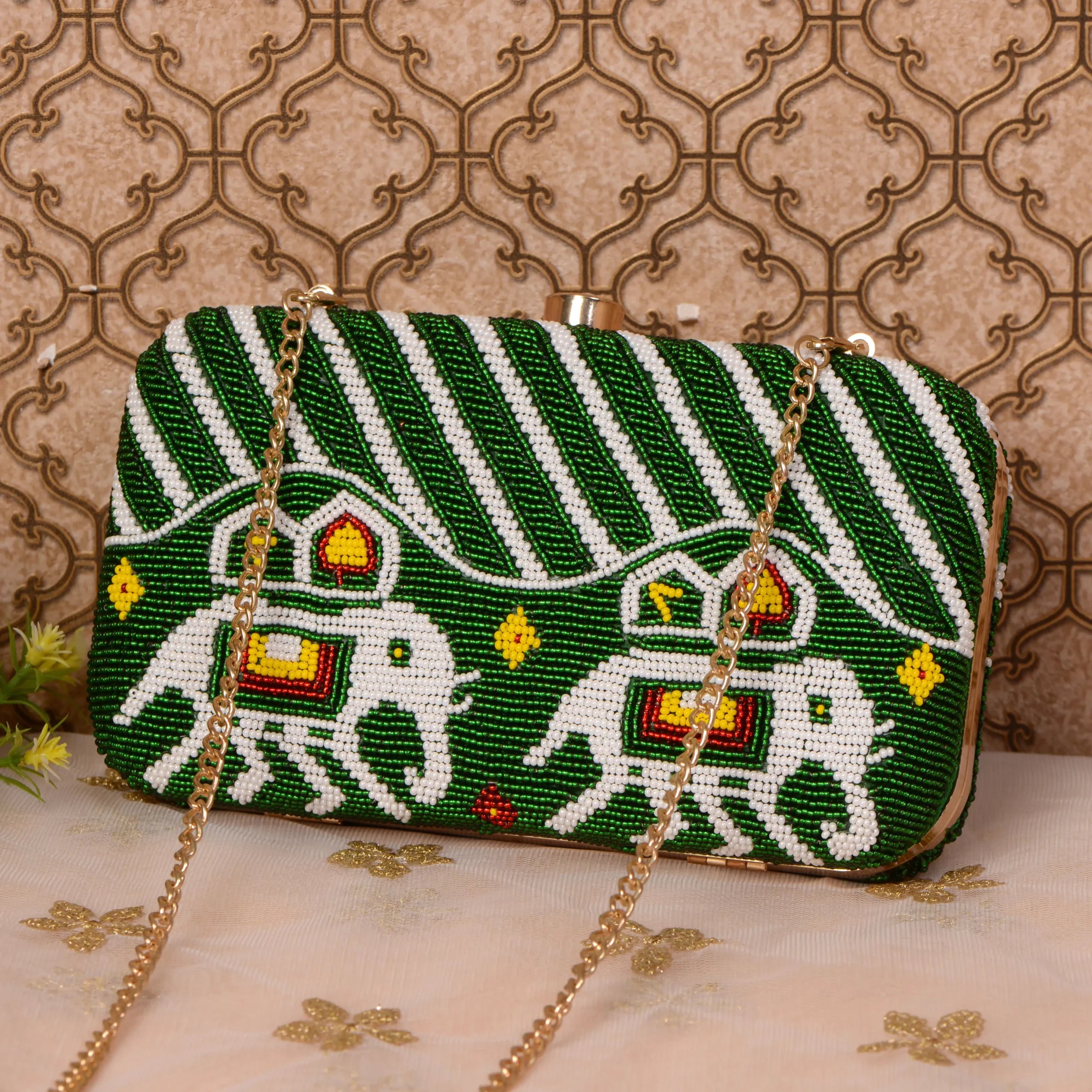 Patola Beaded Clutch