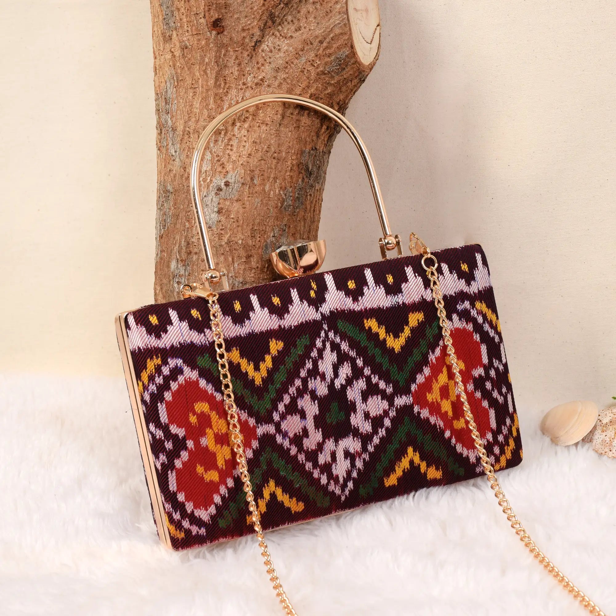 Twill Weave Patola Clutch