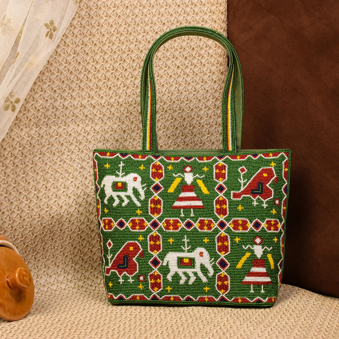 Patola Beaded Handbag