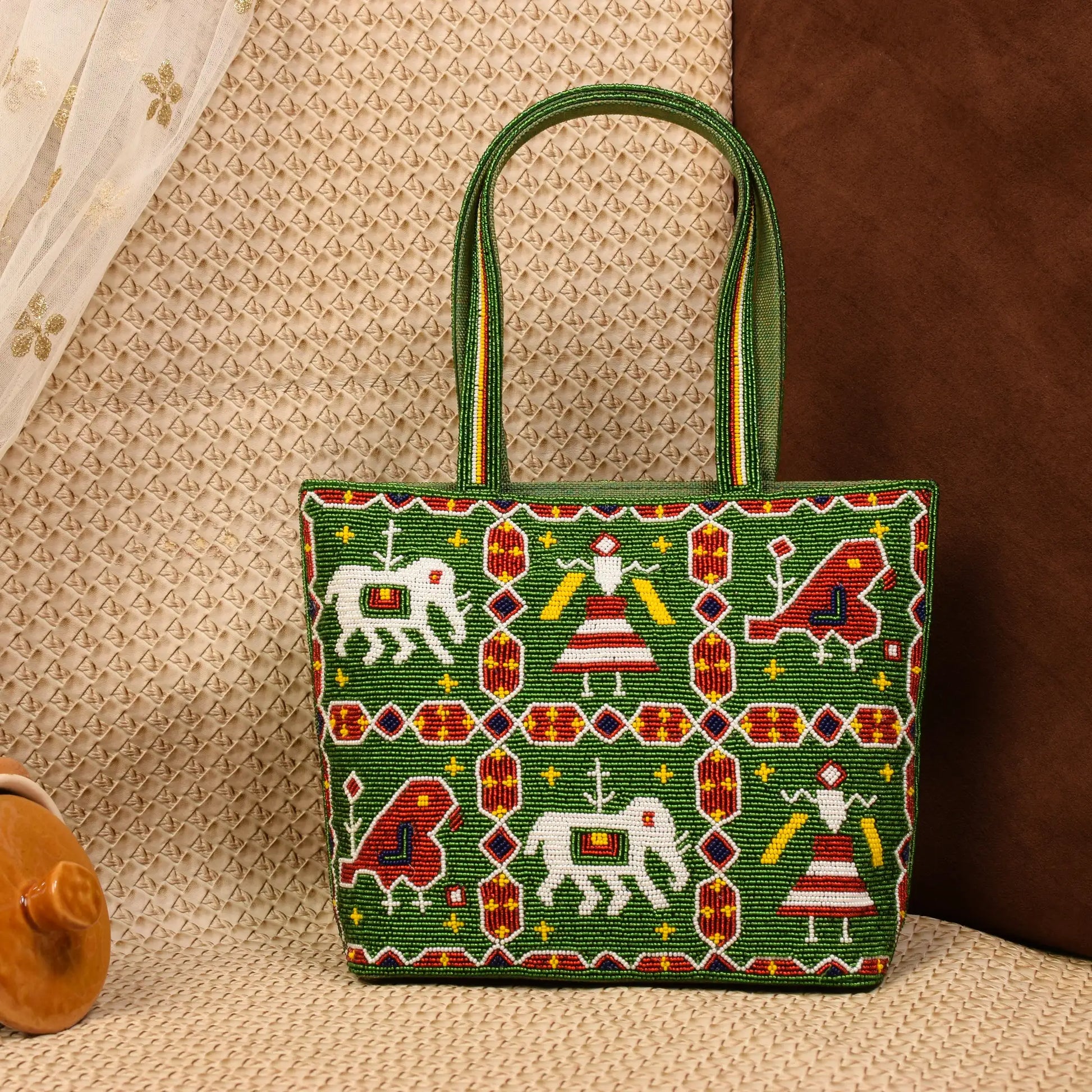 Patola Beaded Handbag
