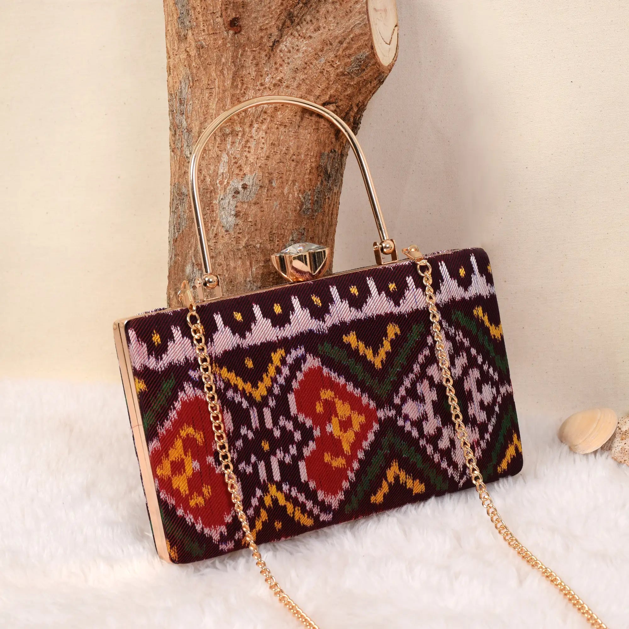 Twill Weave Patola Clutch