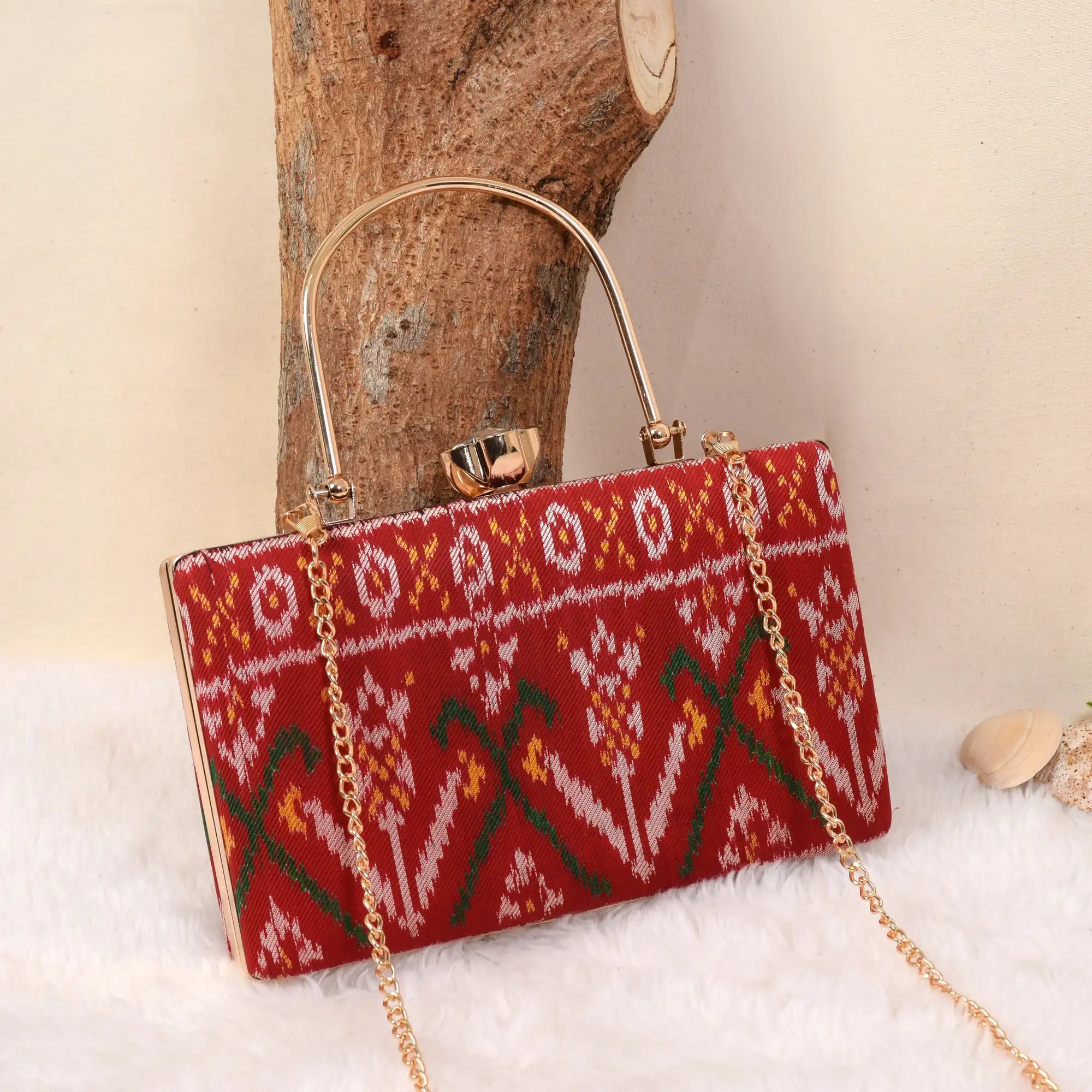Twill Weave Patola Clutch