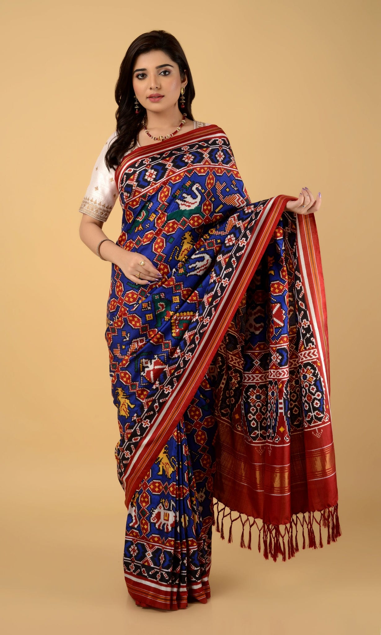 Double Ikat Patola Saree 9 Motifs