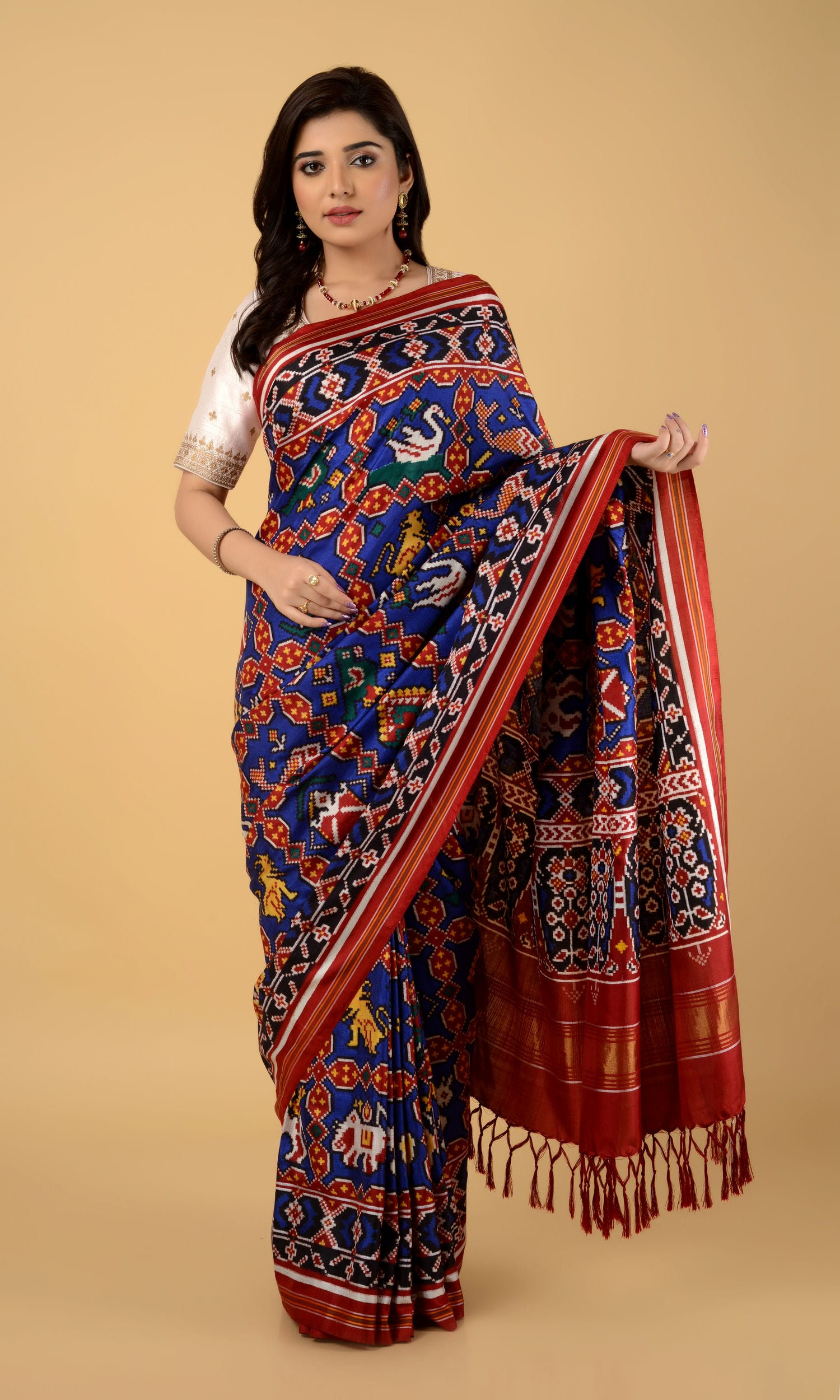 Double Ikat Patola Saree 9 Motifs