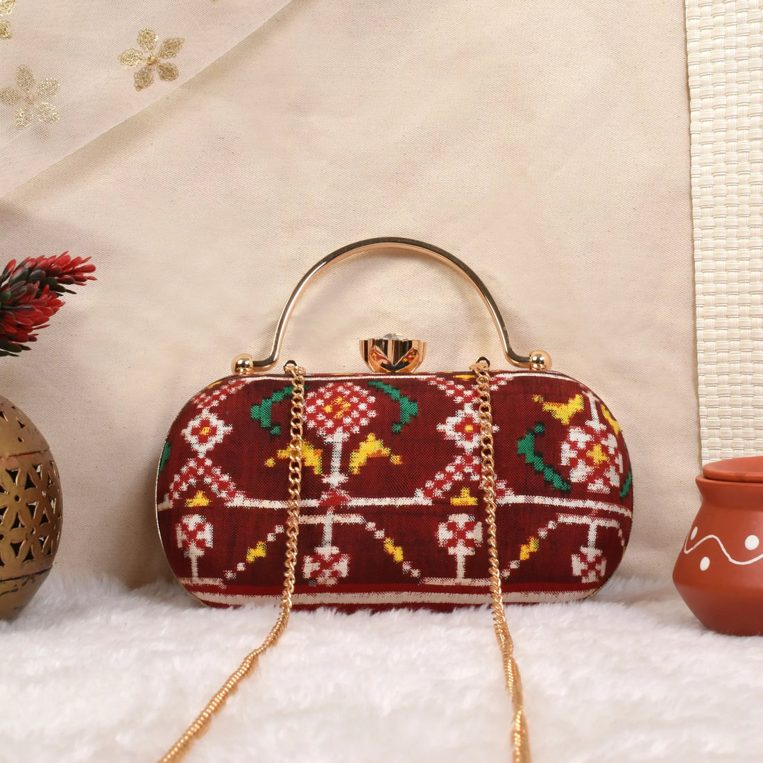 Double Ikat Patola Clutch
