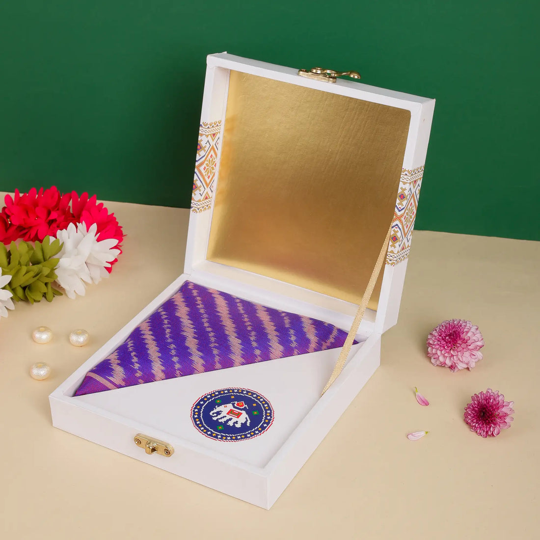 Single Ikat Pocket Square