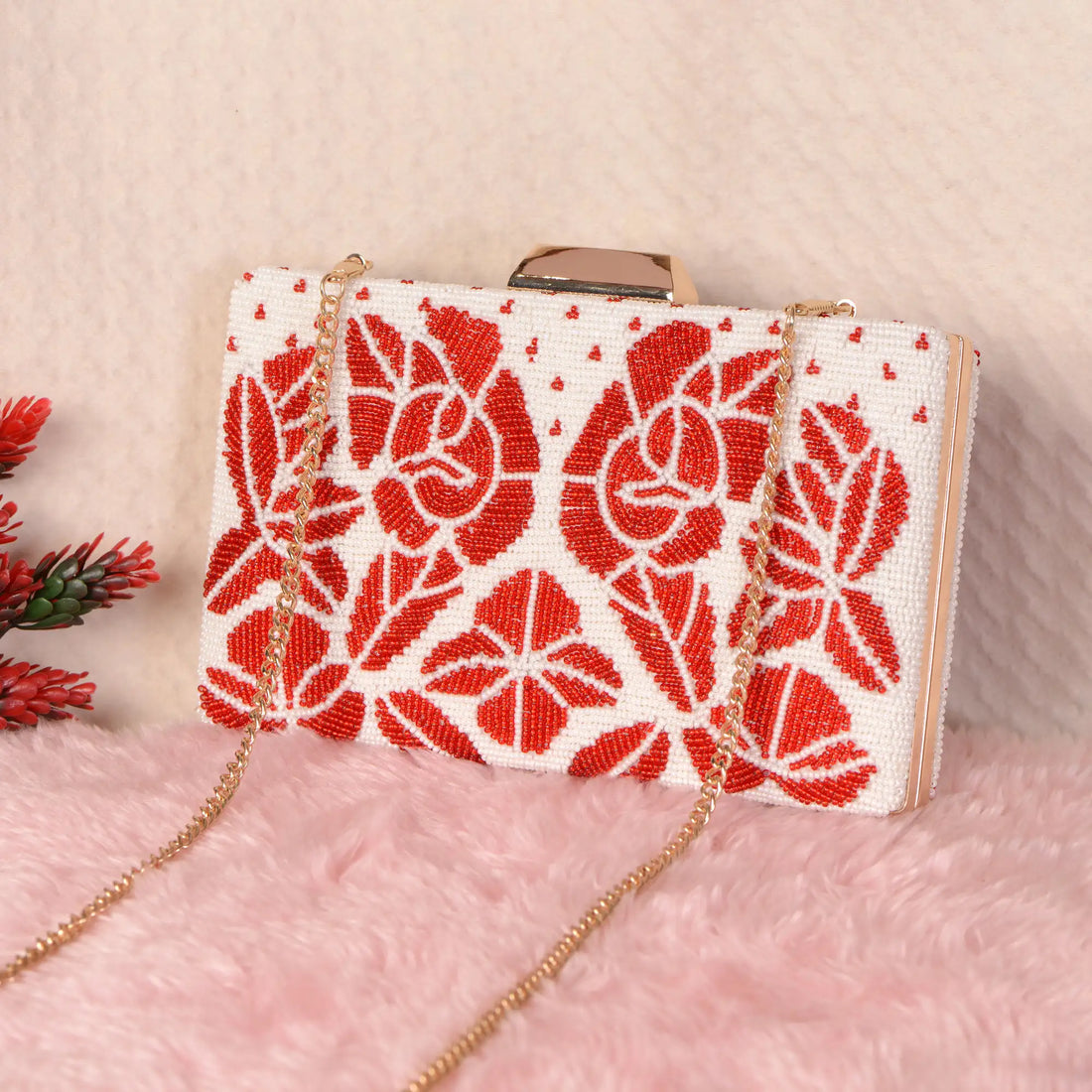 Beaded Patola Clutch