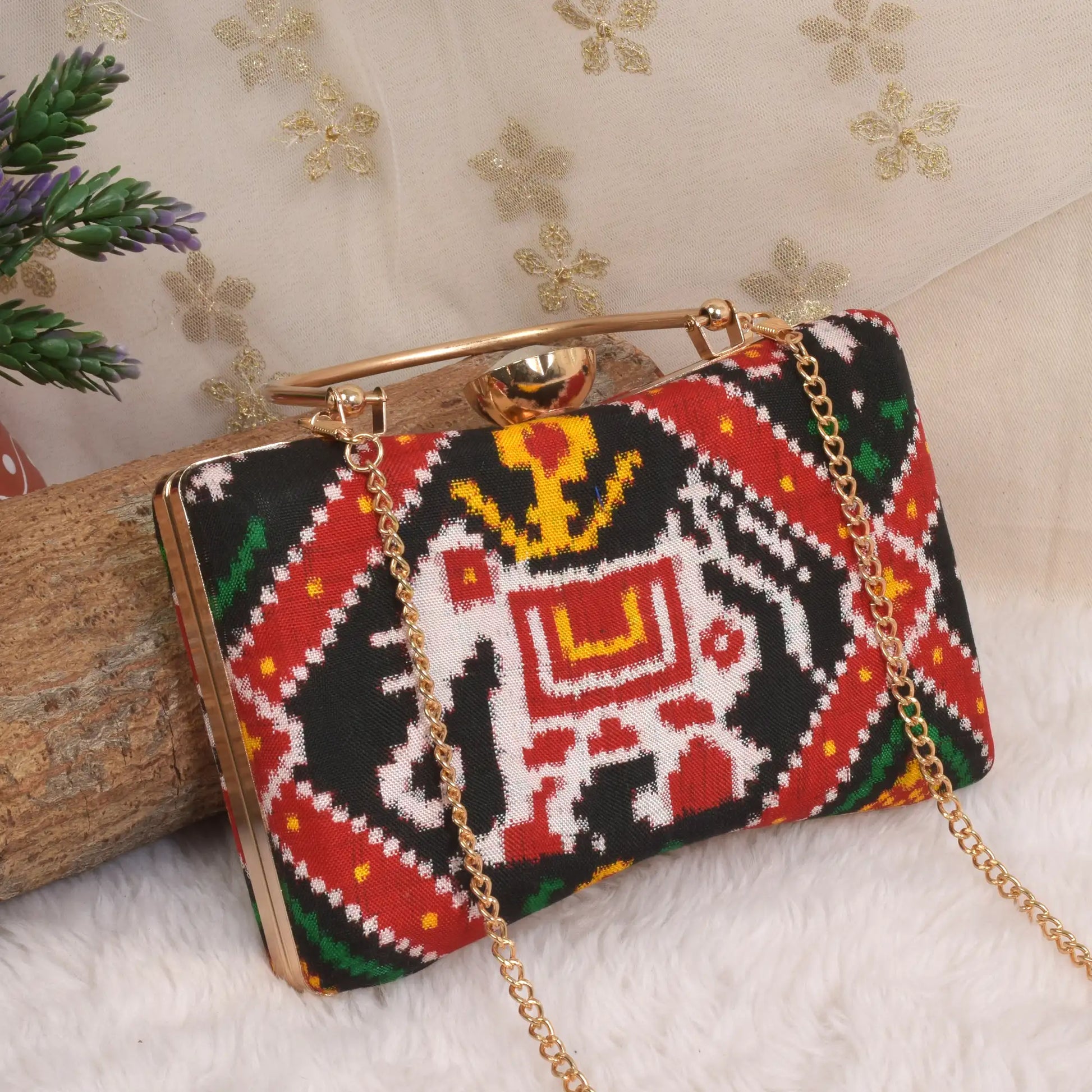 Double Ikat Patola Clutch