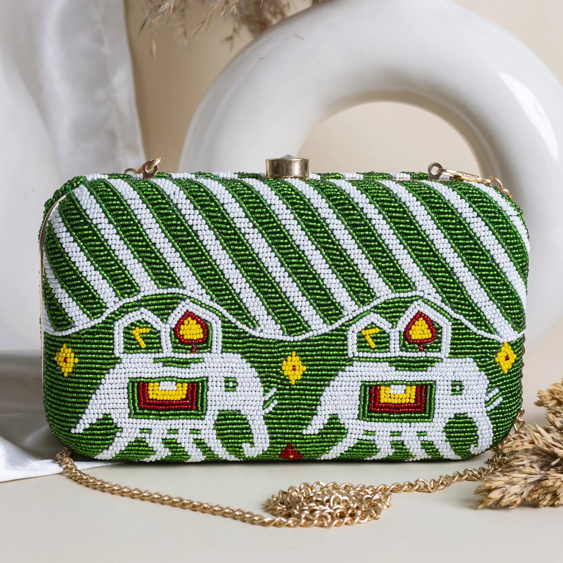 Patola Beaded Clutch