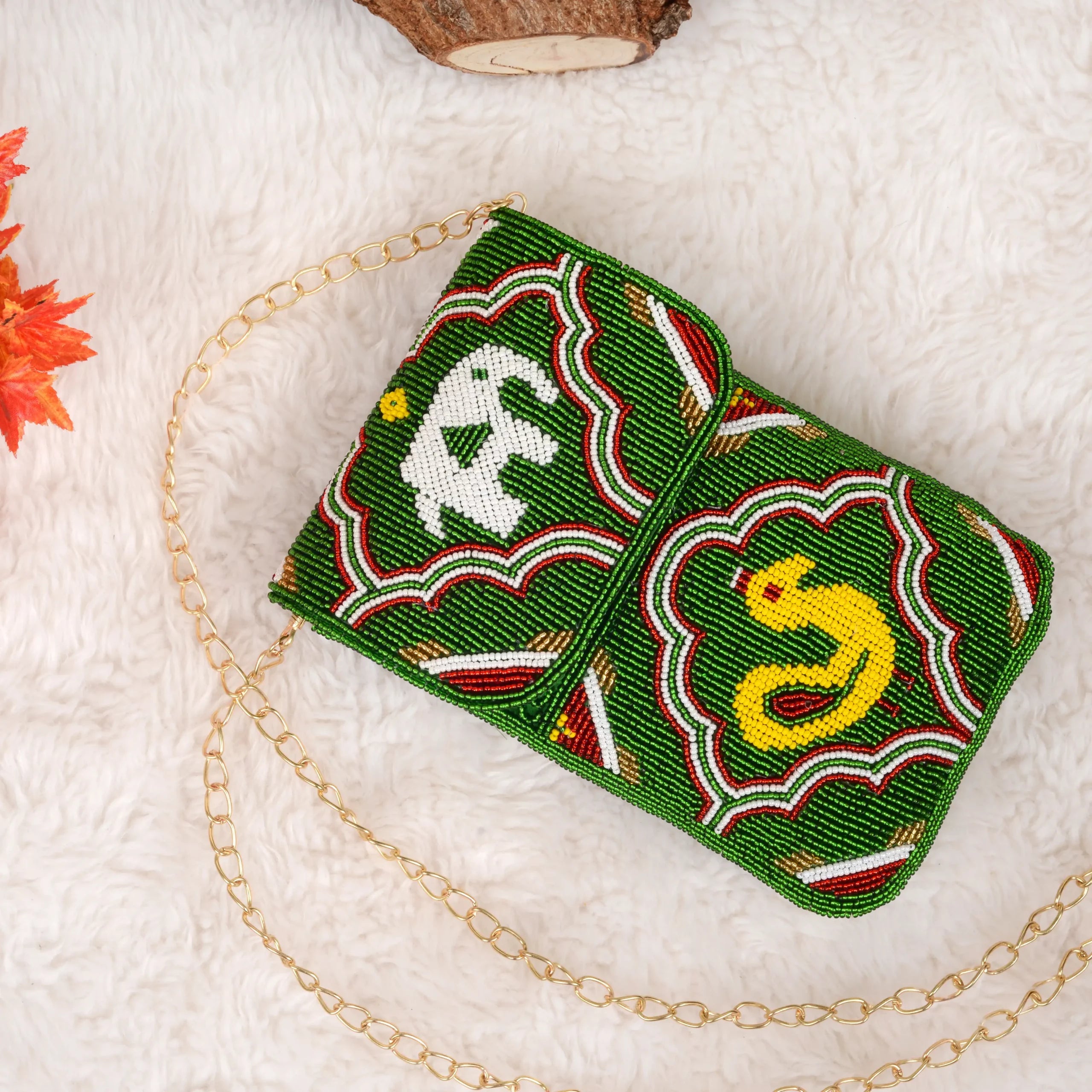 Mobile Cover Pearl Patola Beaded