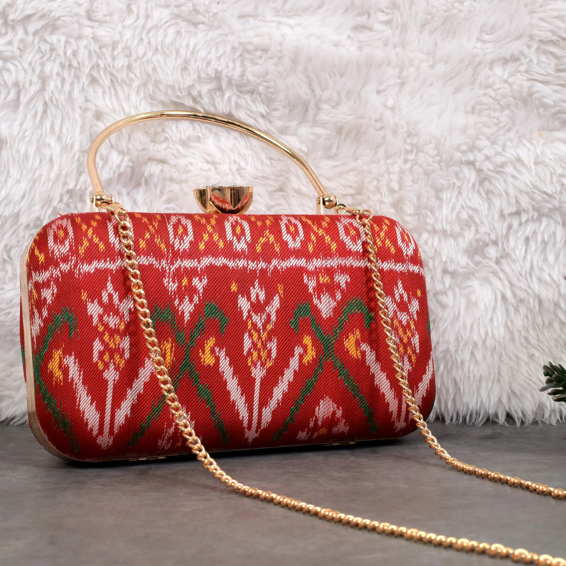 Twill Weave Patola Clutch