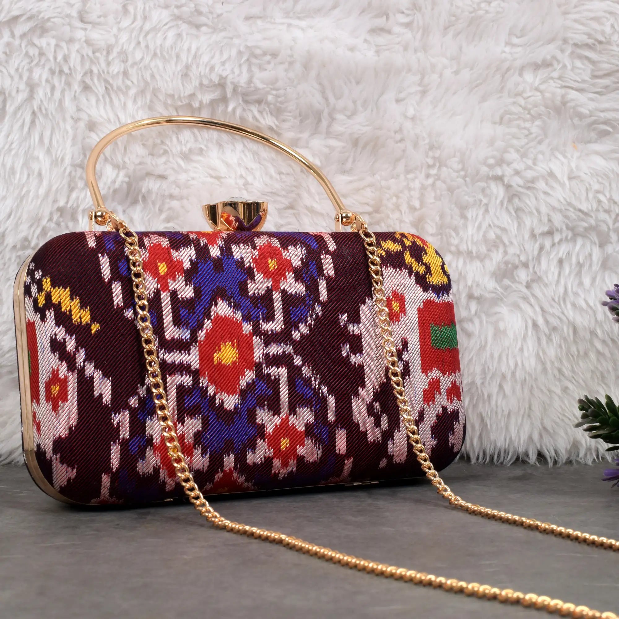 Twill Weave Patola Clutch
