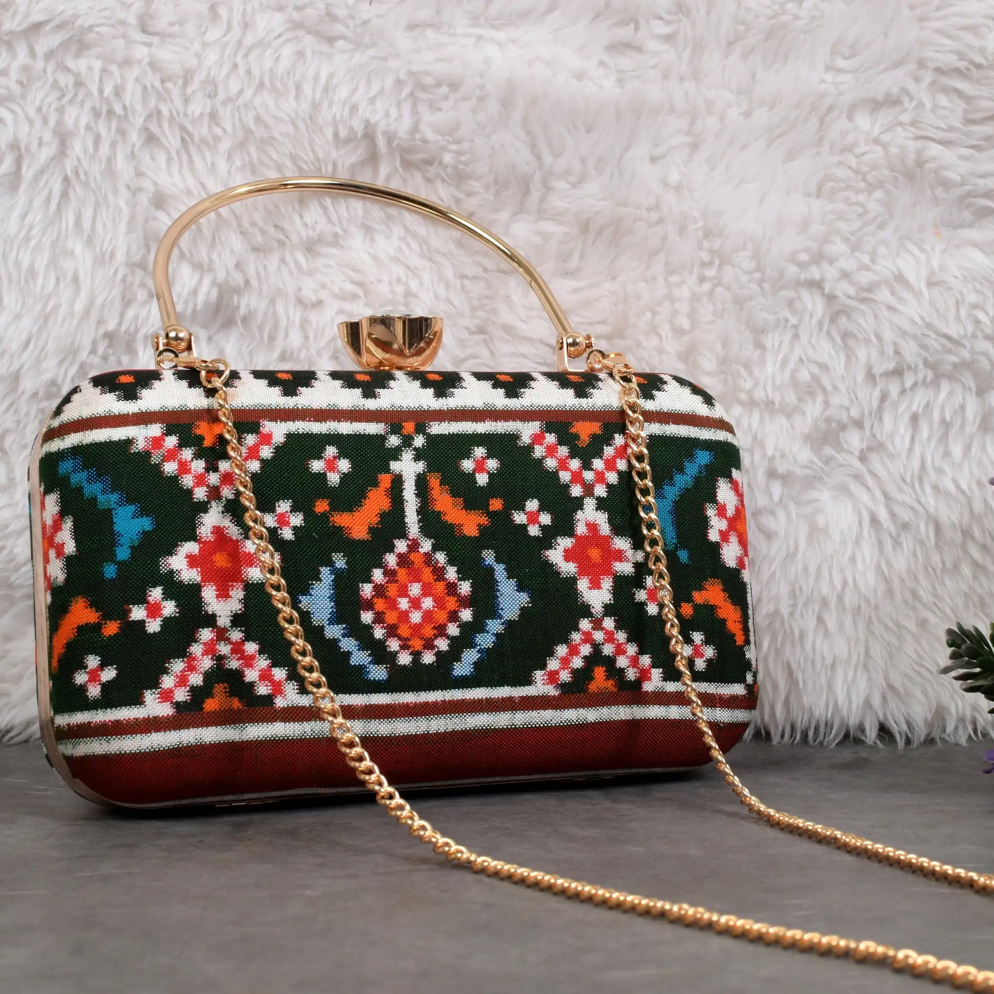 Double Ikat Patola Clutch