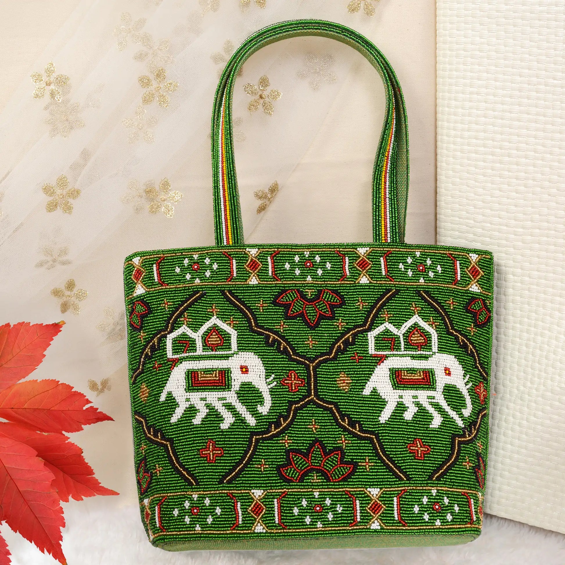 Patola Beaded Handbag