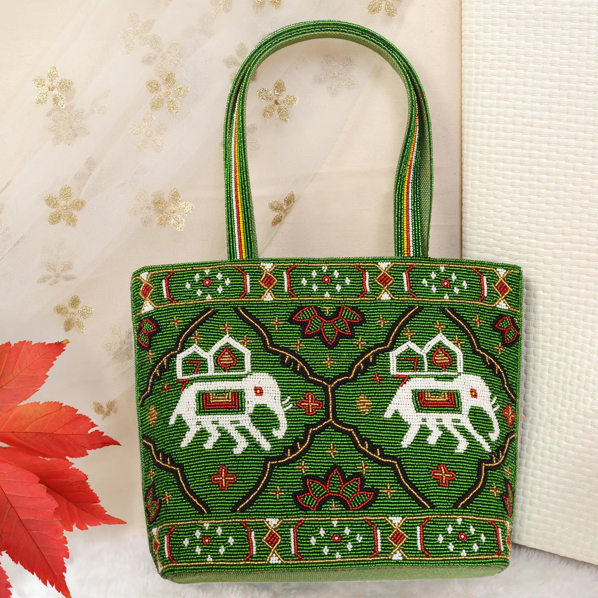 Patola Beaded Handbag