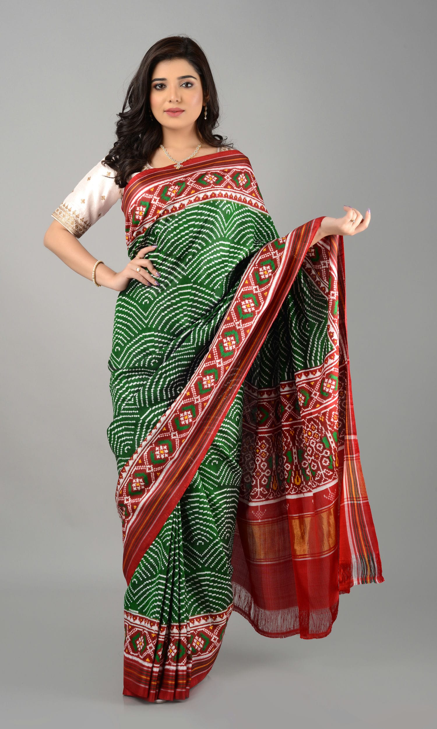 Double Ikat Patola Saree Laheriya