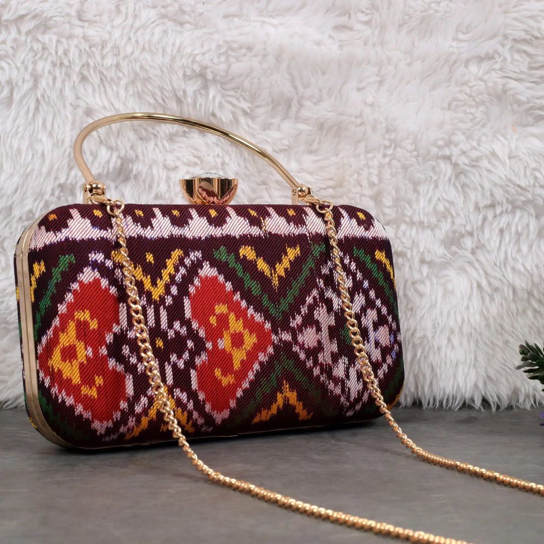 Twill Weave Patola Clutch