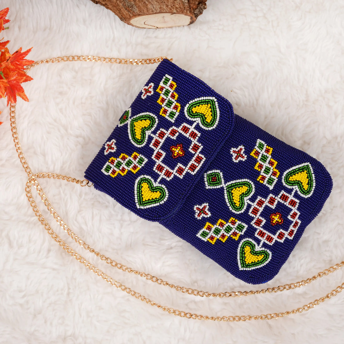 Mobile Cover Pearl Patola Beaded