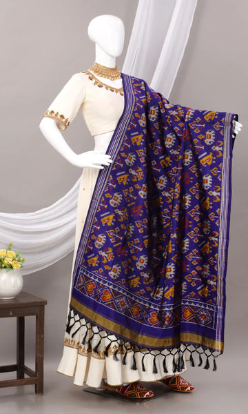 Single Ikat Patola Dupatta