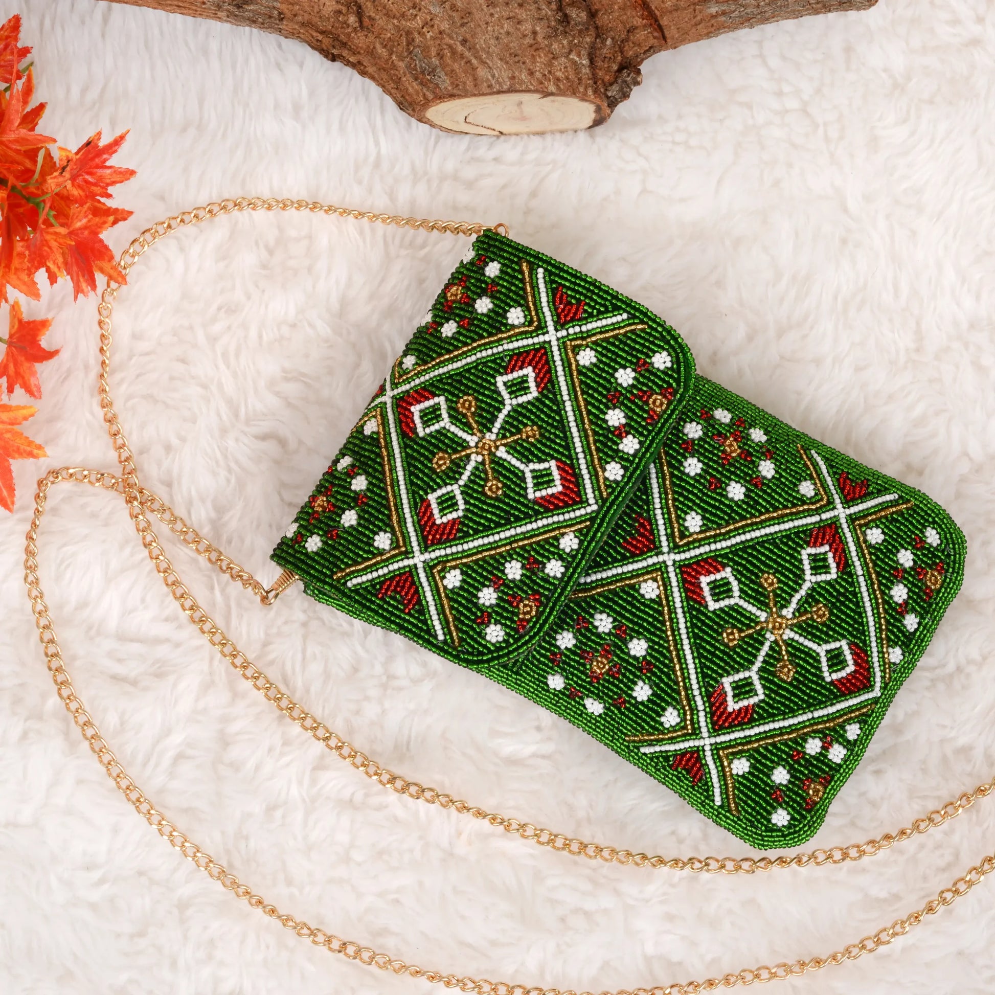 Mobile Cover Pearl Patola Beaded