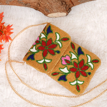 Mobile Cover Pearl Patola Beaded