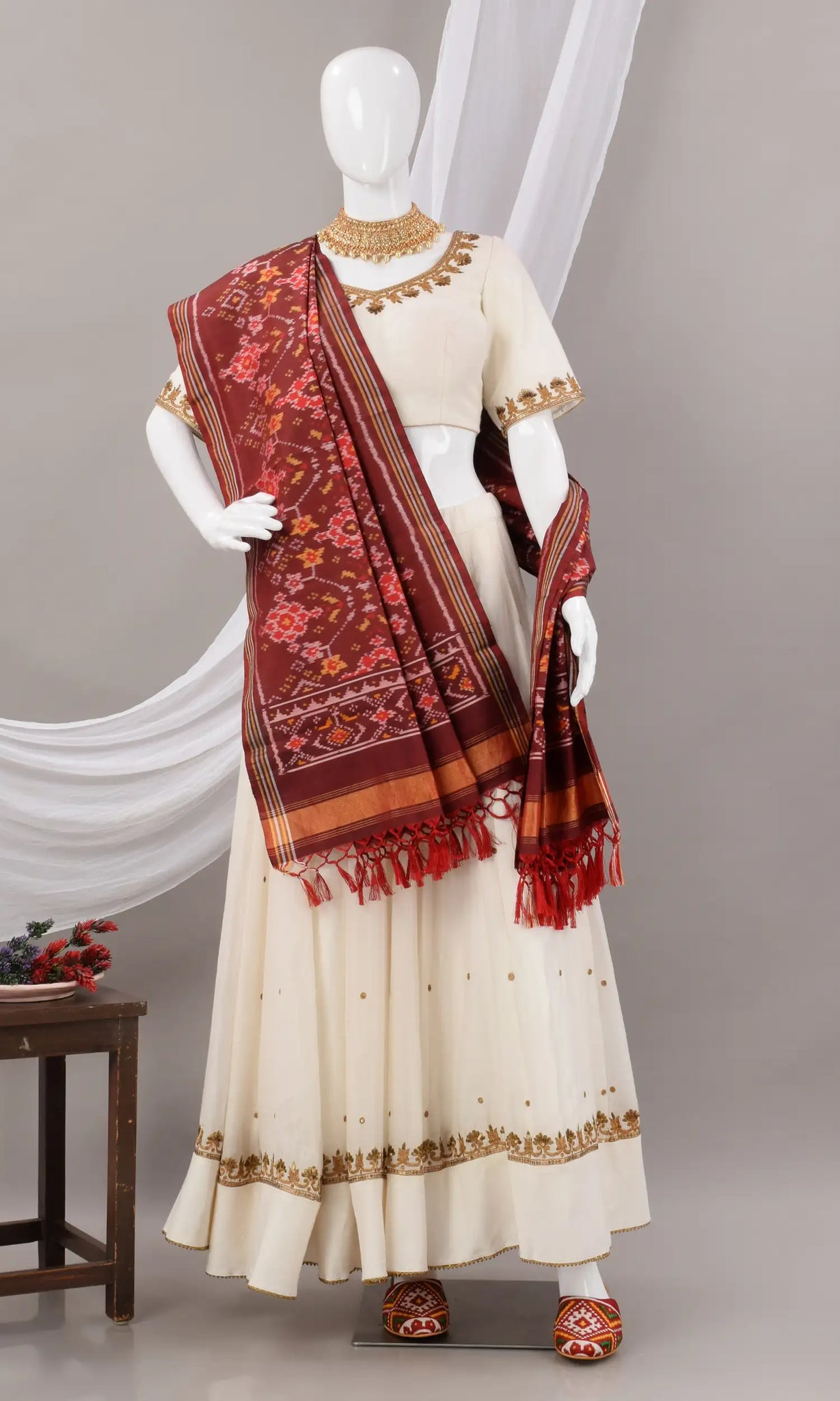 Single Ikat Patola Dupatta