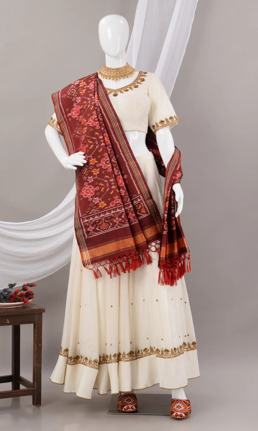Single Ikat Patola Dupatta