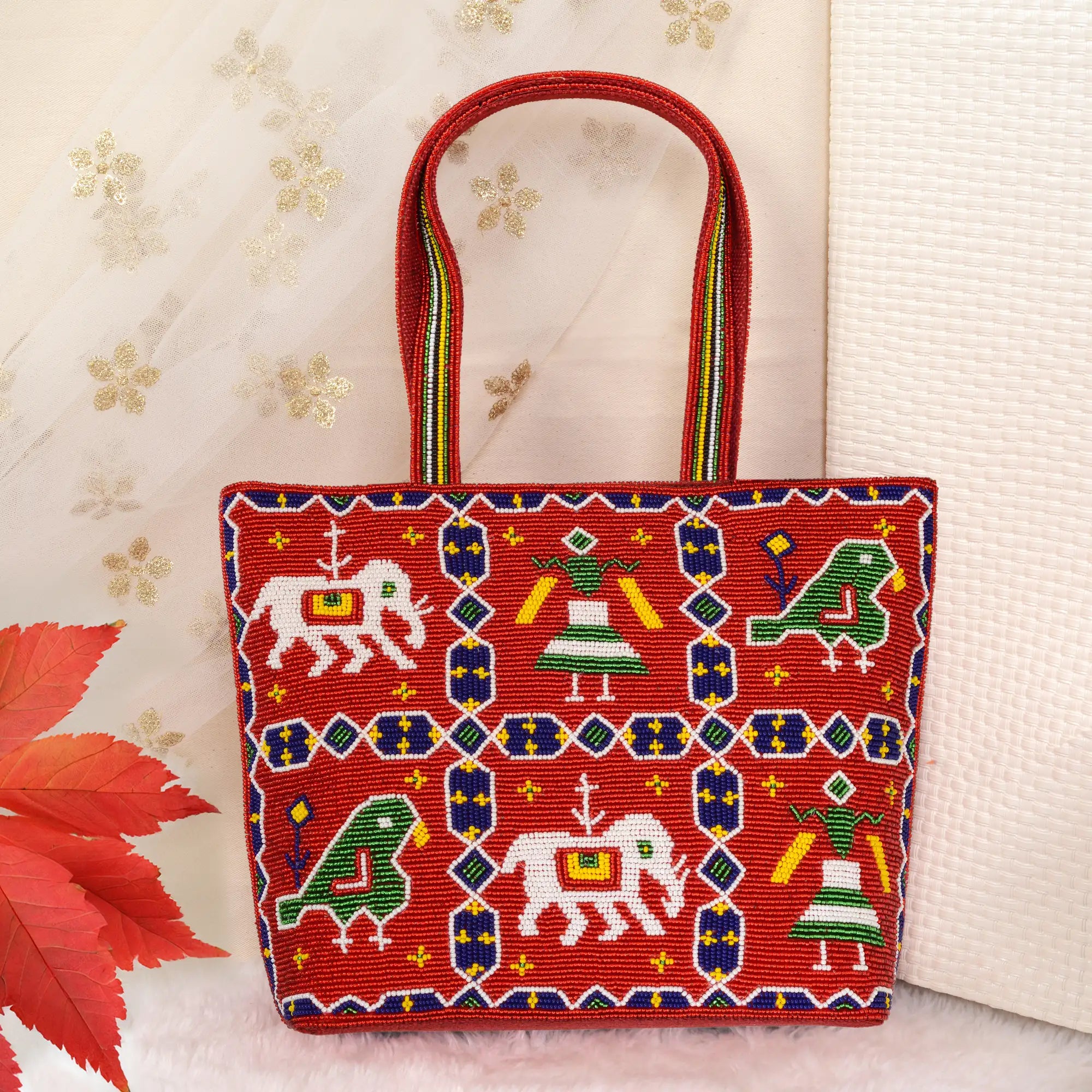 Patola Beaded Handbag