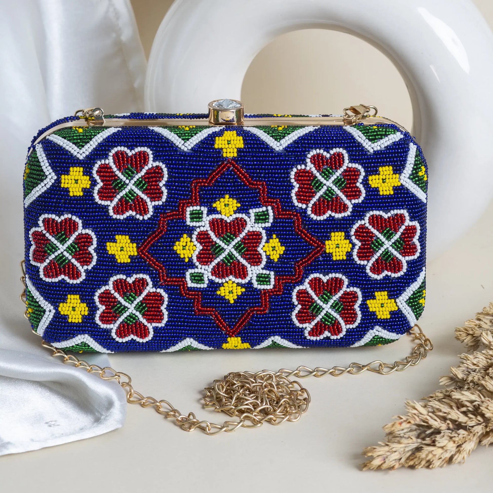 Patola Beaded Clutch