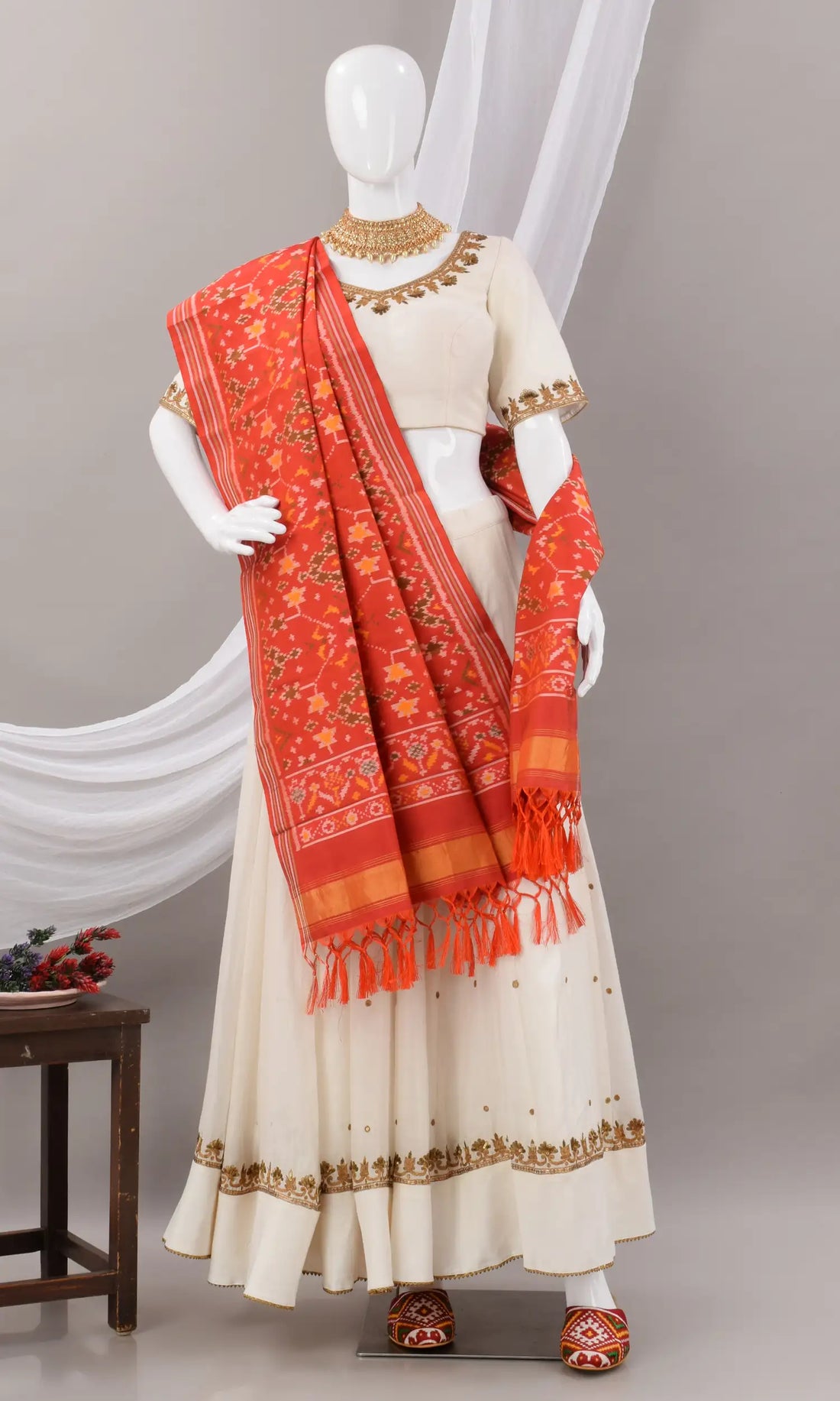 Single Ikat Patola Dupatta