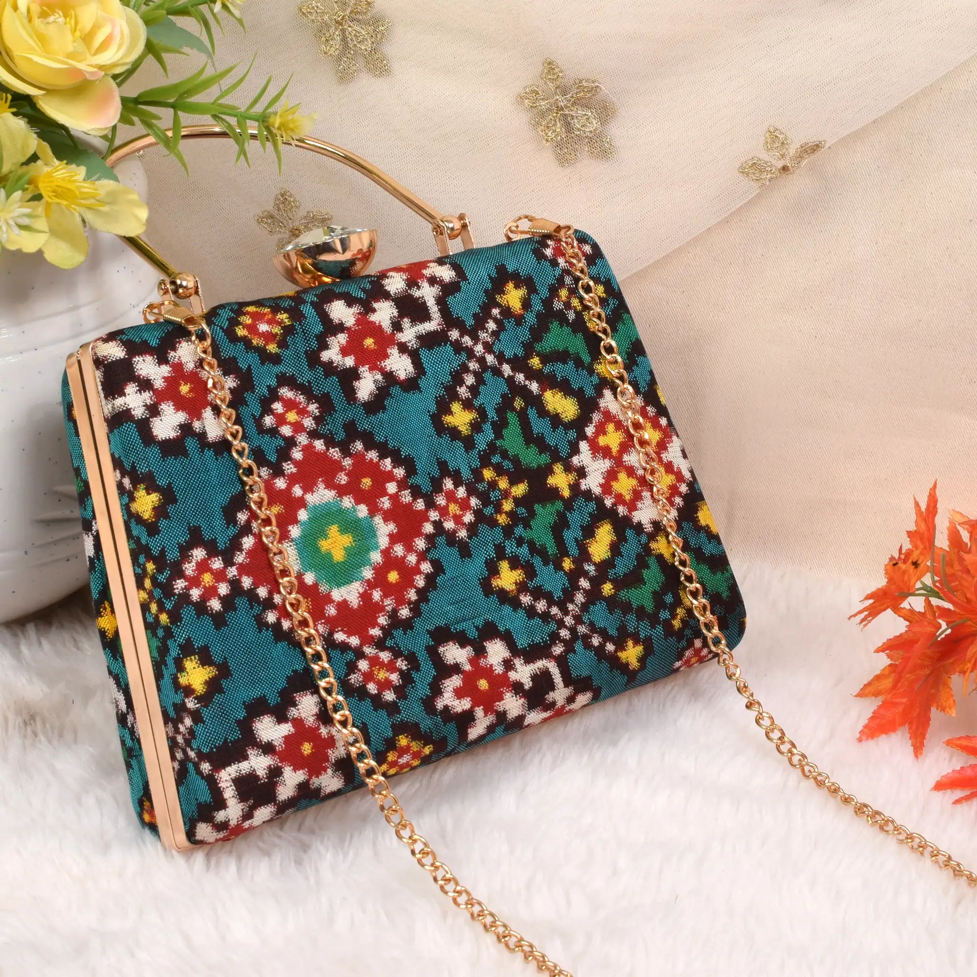Double Ikat Patola Clutch