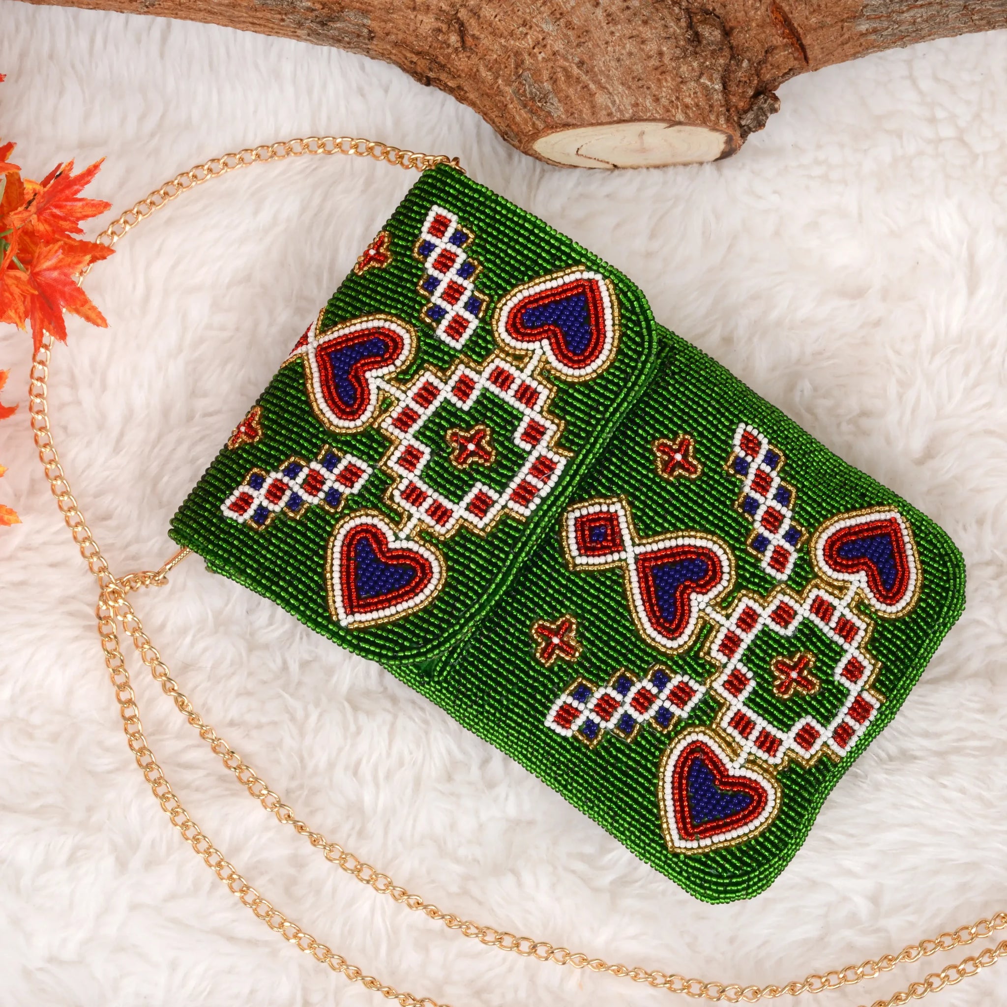 Mobile Cover Pearl Patola Beaded