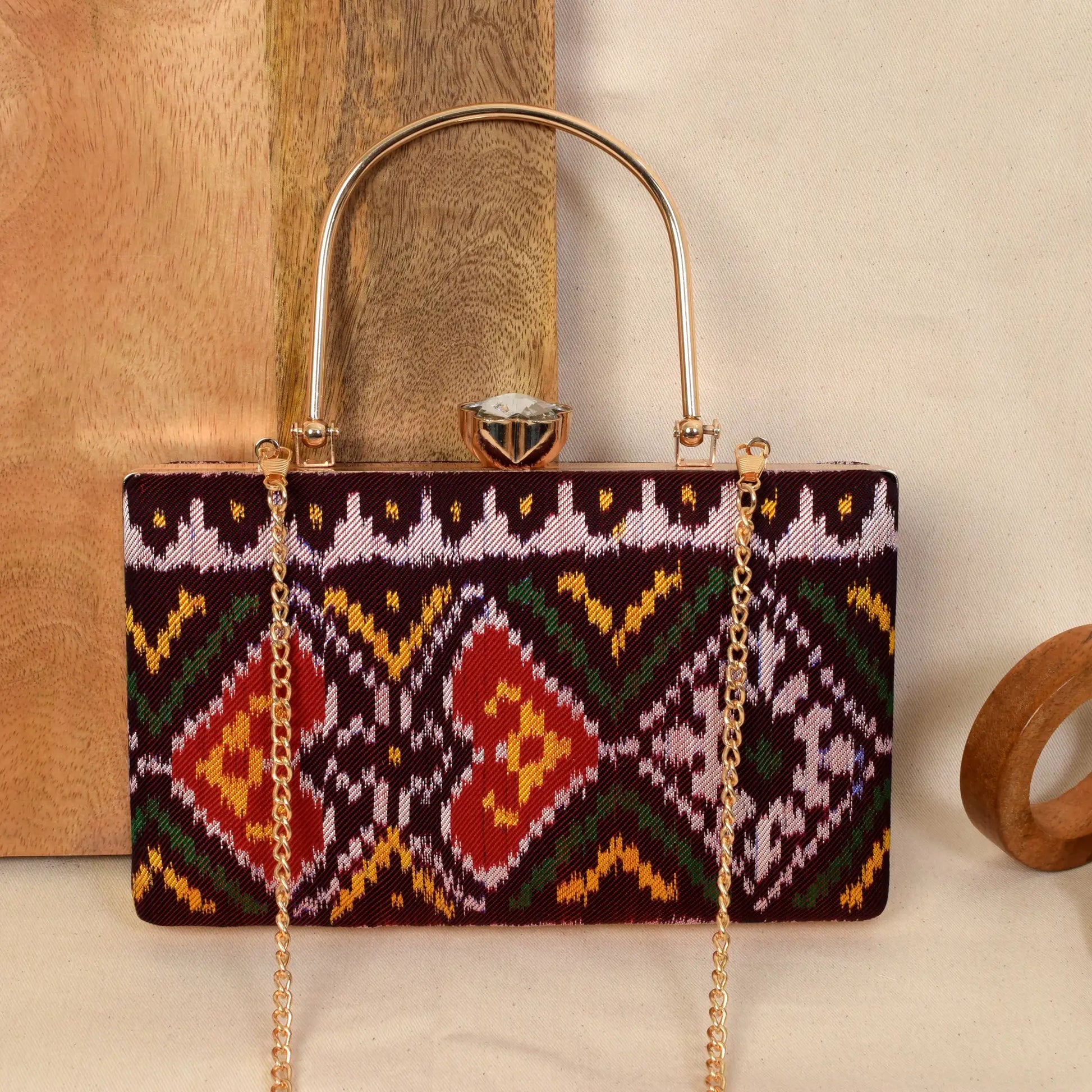 Twill Weave Patola Clutch