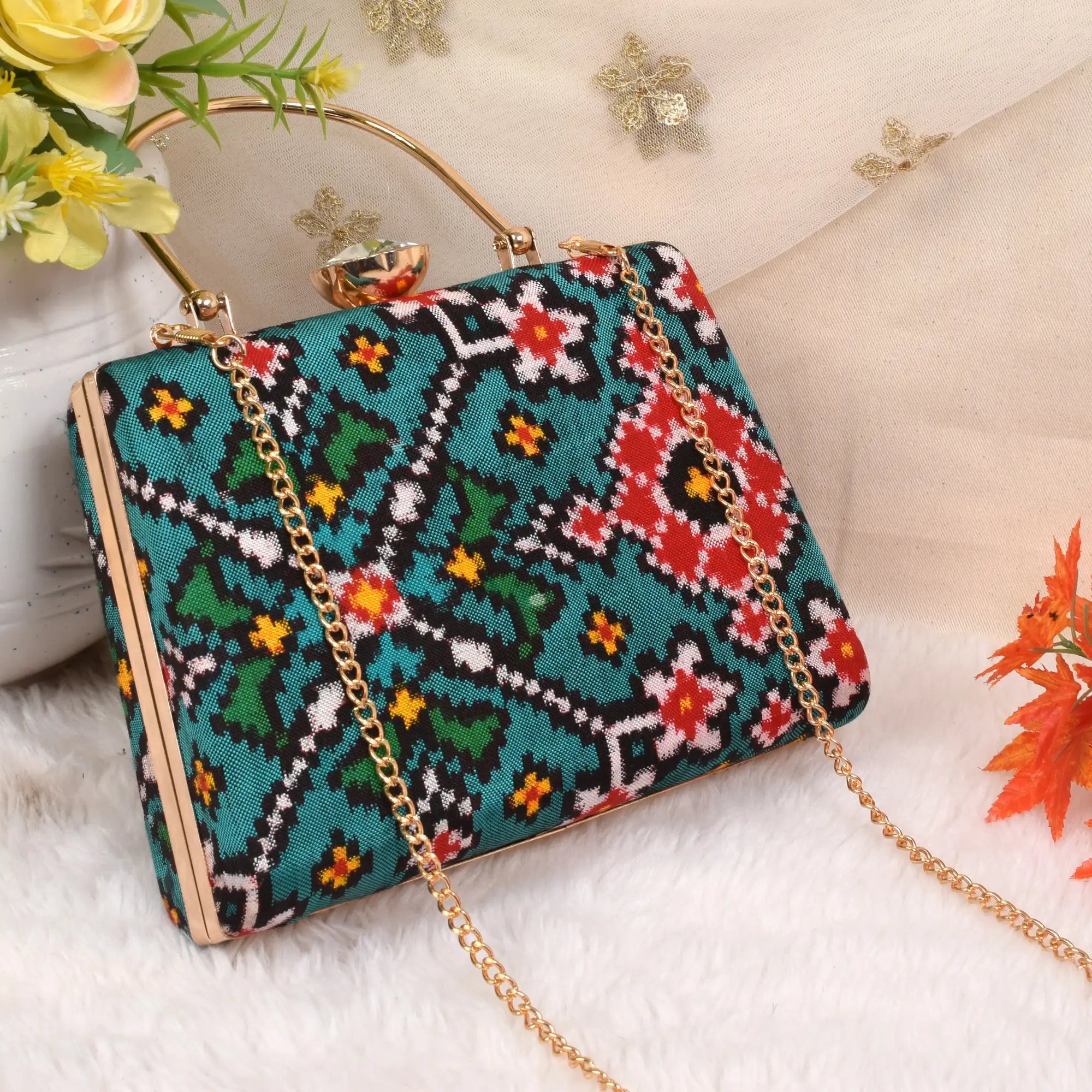 Double Ikat Patola Clutch
